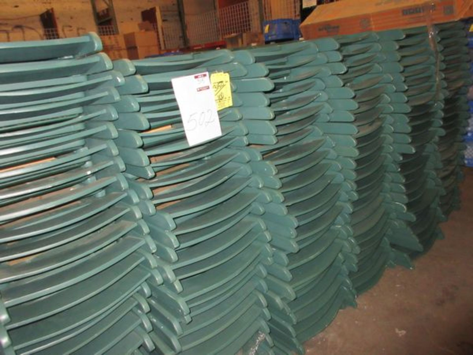 LOT Approx. (100) Green Padded Wood Folding Chairs - Image 2 of 2