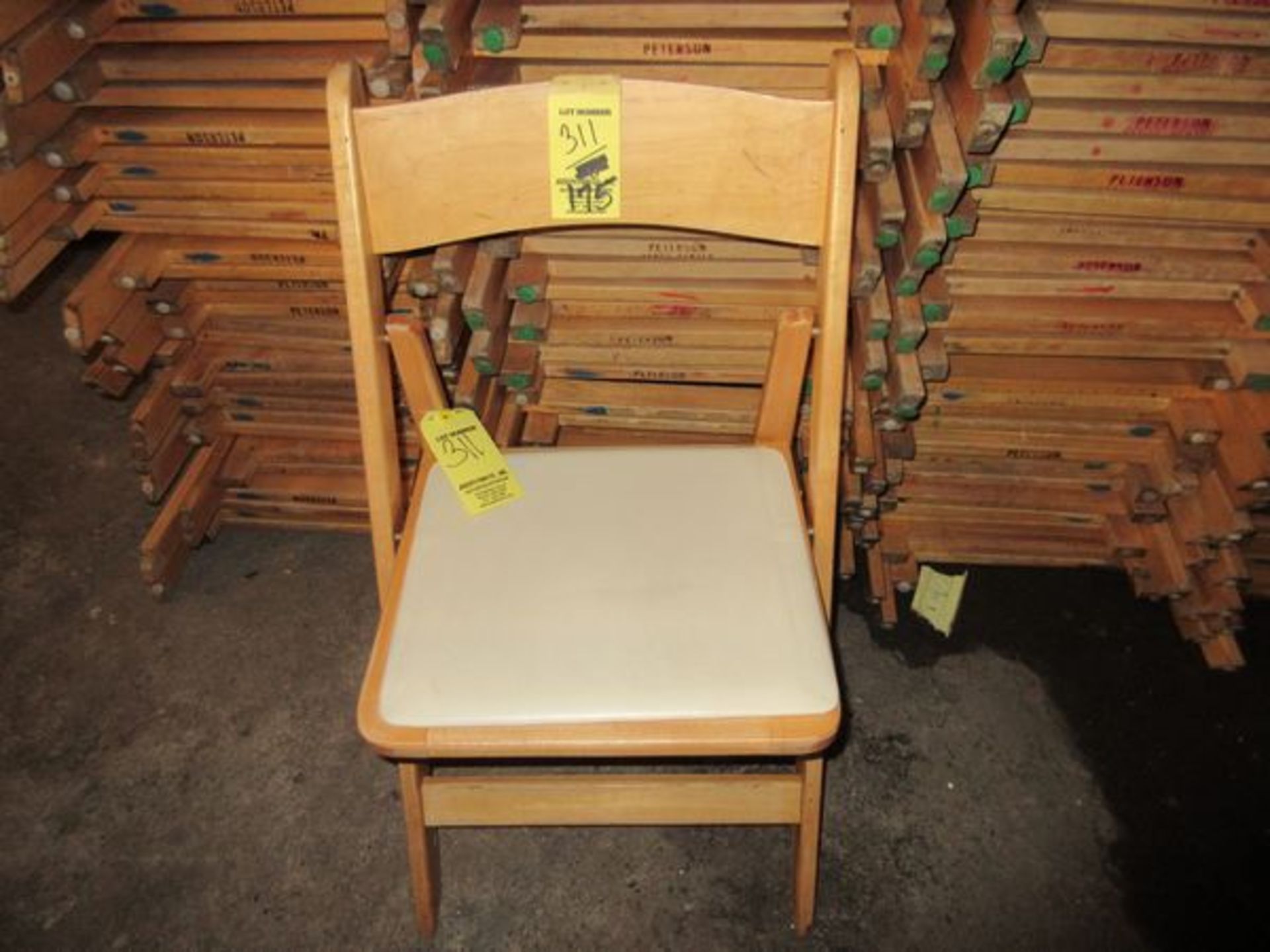 LOT Approx. (175) Padded Wood Folding Chairs