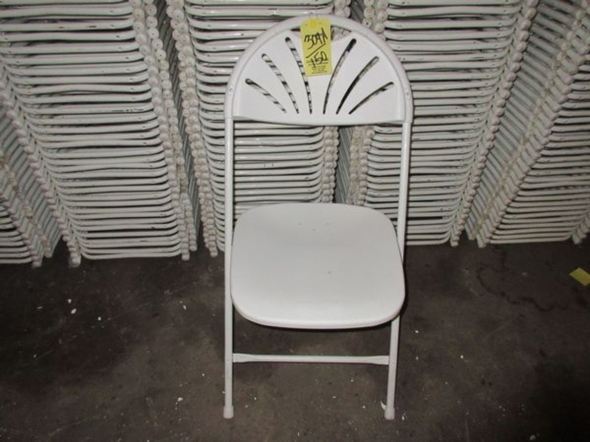 LOT Approx. (150) White Plastic Folding Chairs