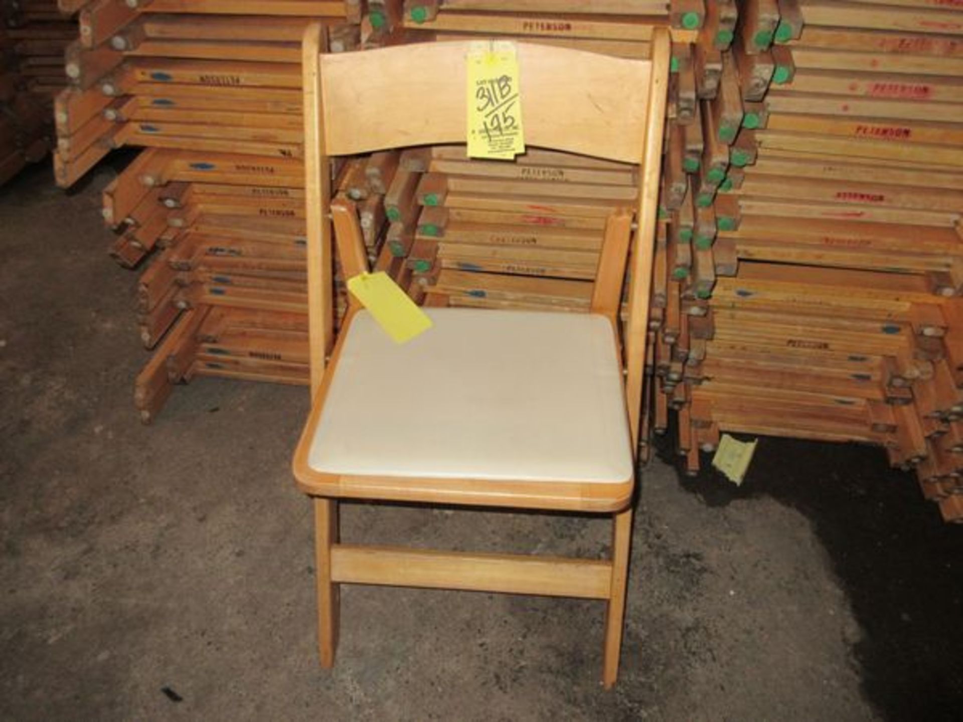 LOT Approx. (175) Padded Wood Folding Chairs