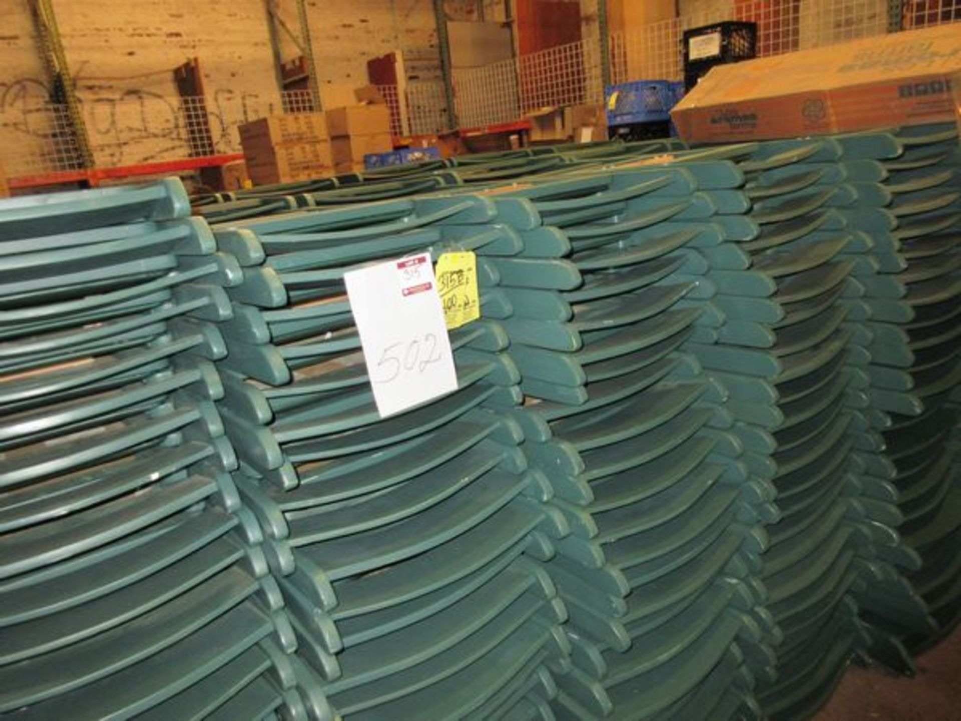 LOT Approx. (100) Green Padded Wood Folding Chairs - Image 2 of 2