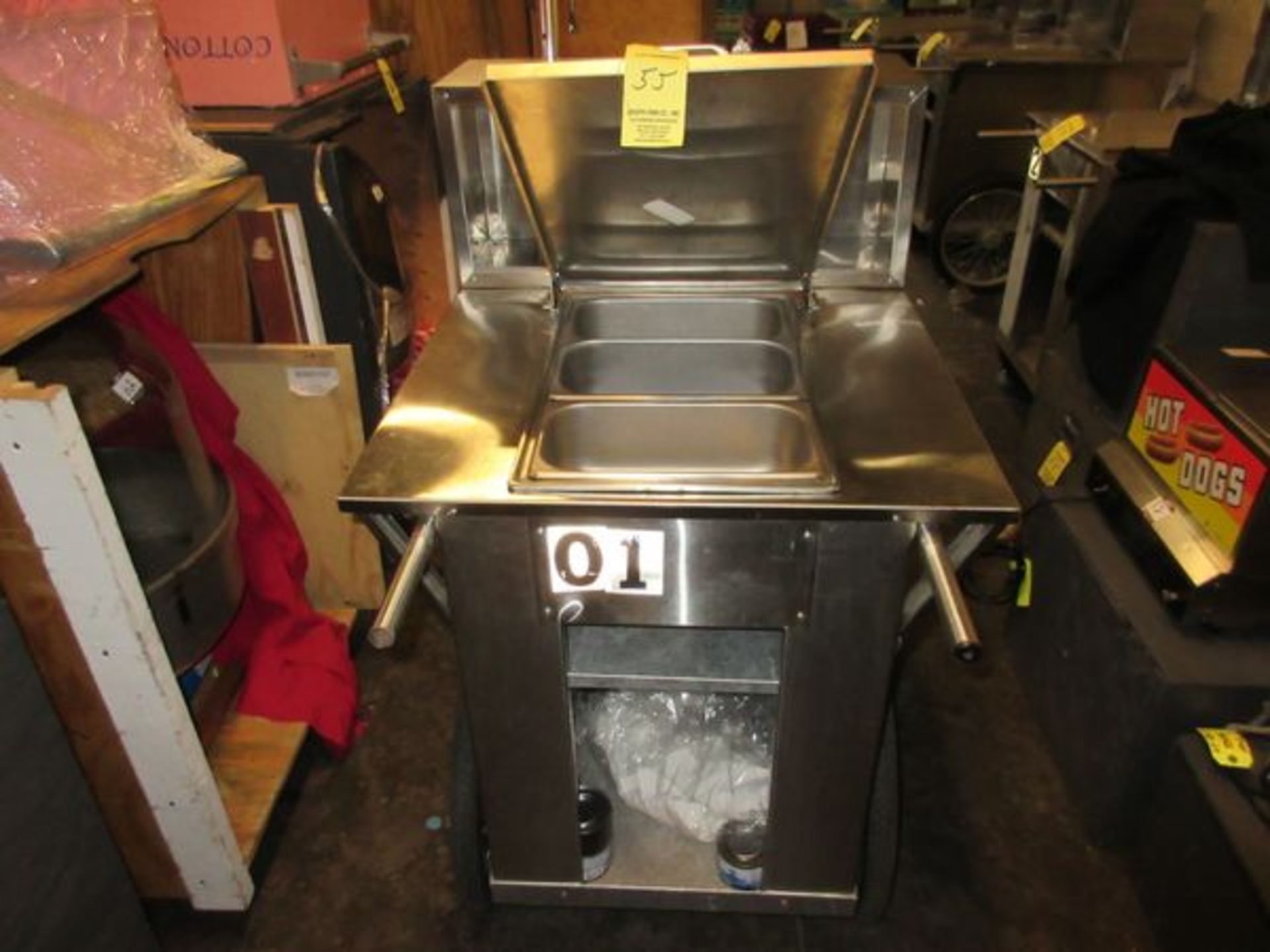 Port. 3-Tray Food Cart, S.S. - Image 4 of 5