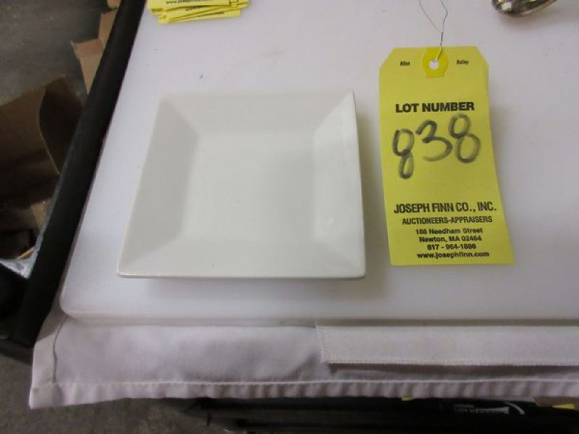 LOT Approx. (408) 5" White Sq. Dishes