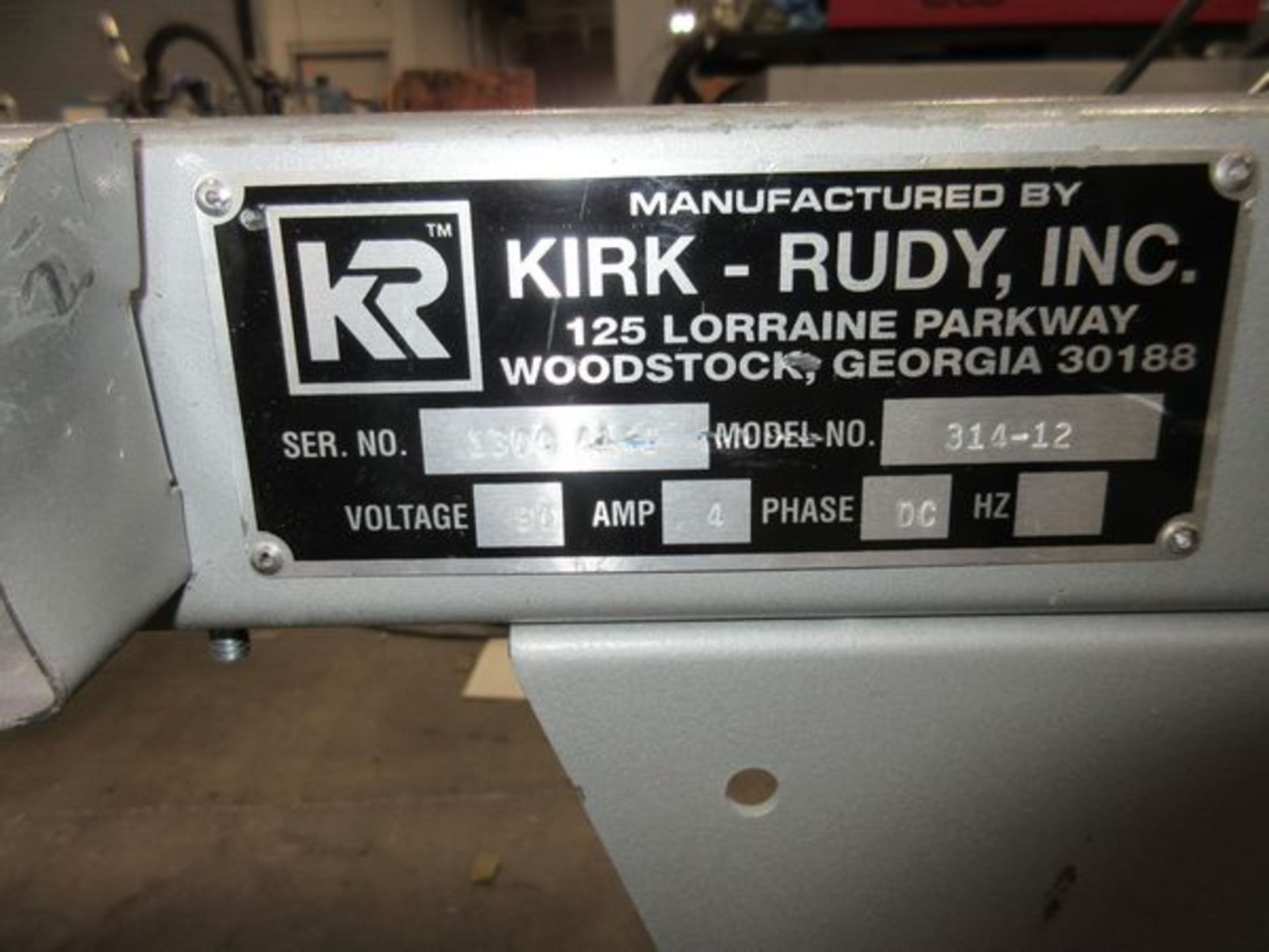 Kirk Rudy Inkjet Line Consisting of Kirk Rudy Mod. 224 Pile Feeder, s/n 1304-592, Kirk Rudy Mod. - Image 4 of 7