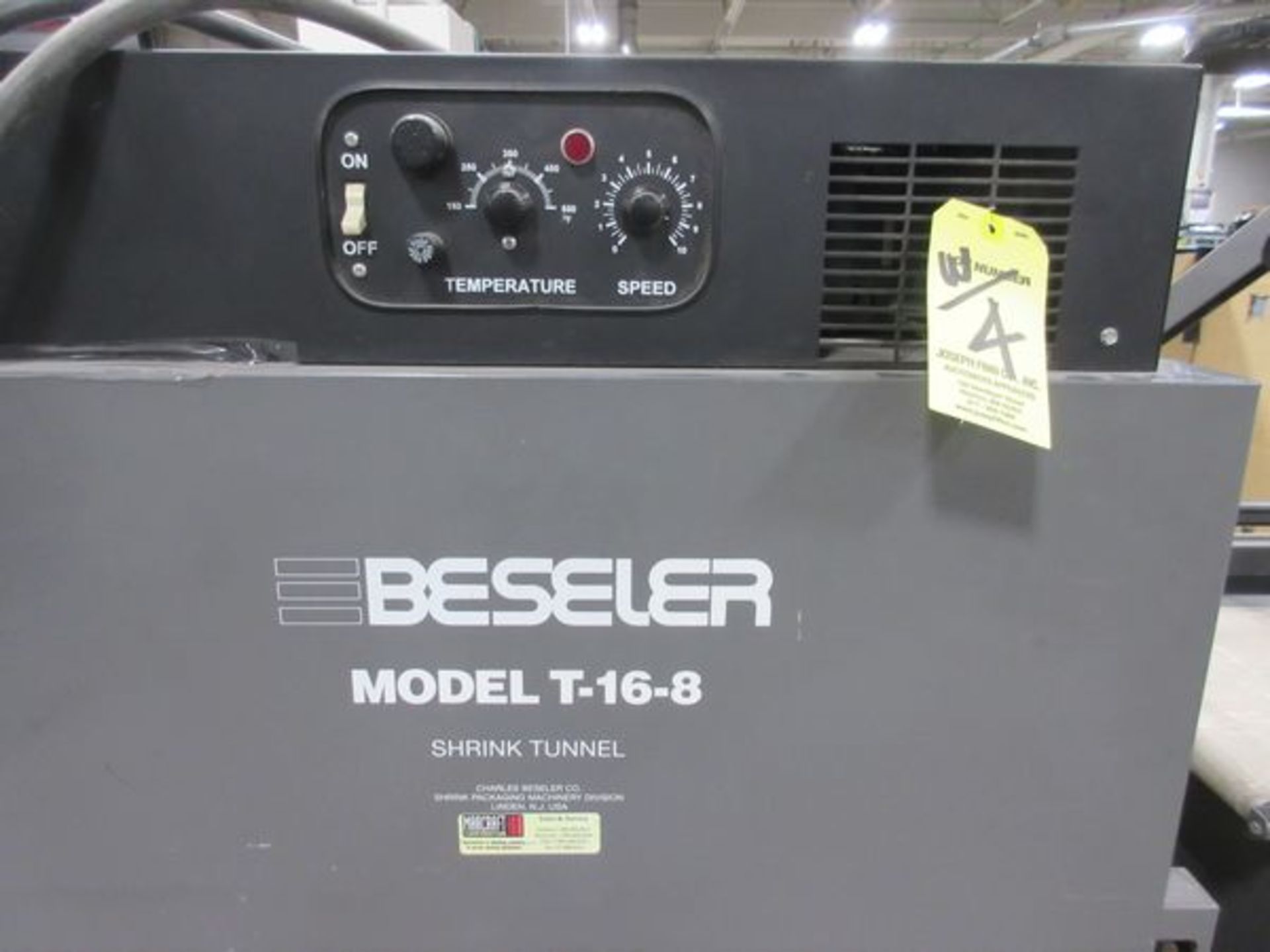 Beseler T16-8D L-Sealer, s/n 00199068, w/Beseler T-16-8 Heat Tunnel - Image 3 of 3