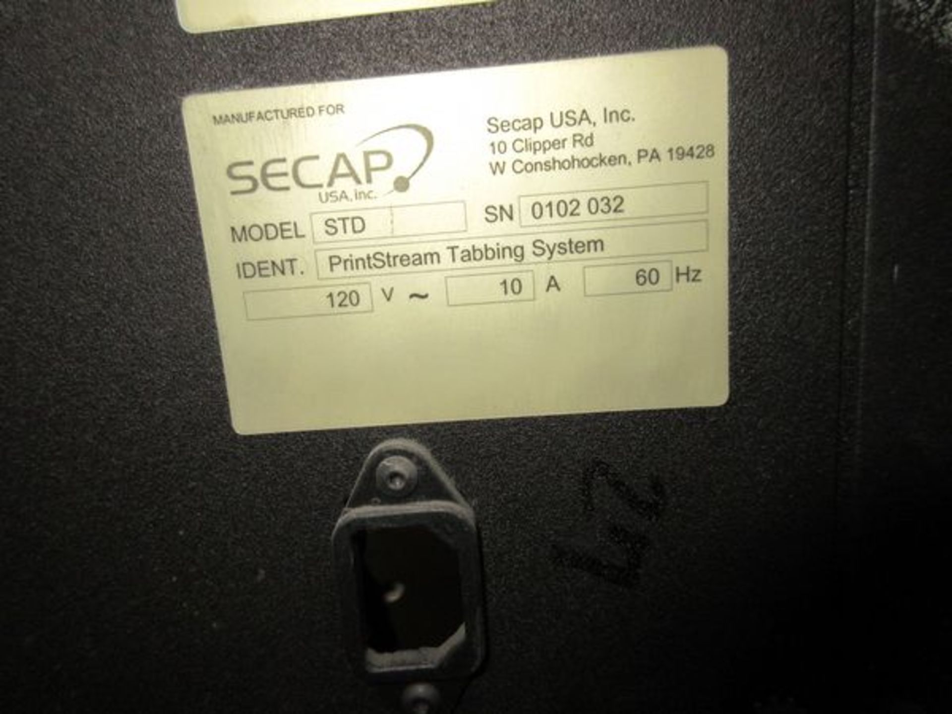 Secap Mod. STD Tabber, s/n 0102032 - Image 4 of 4