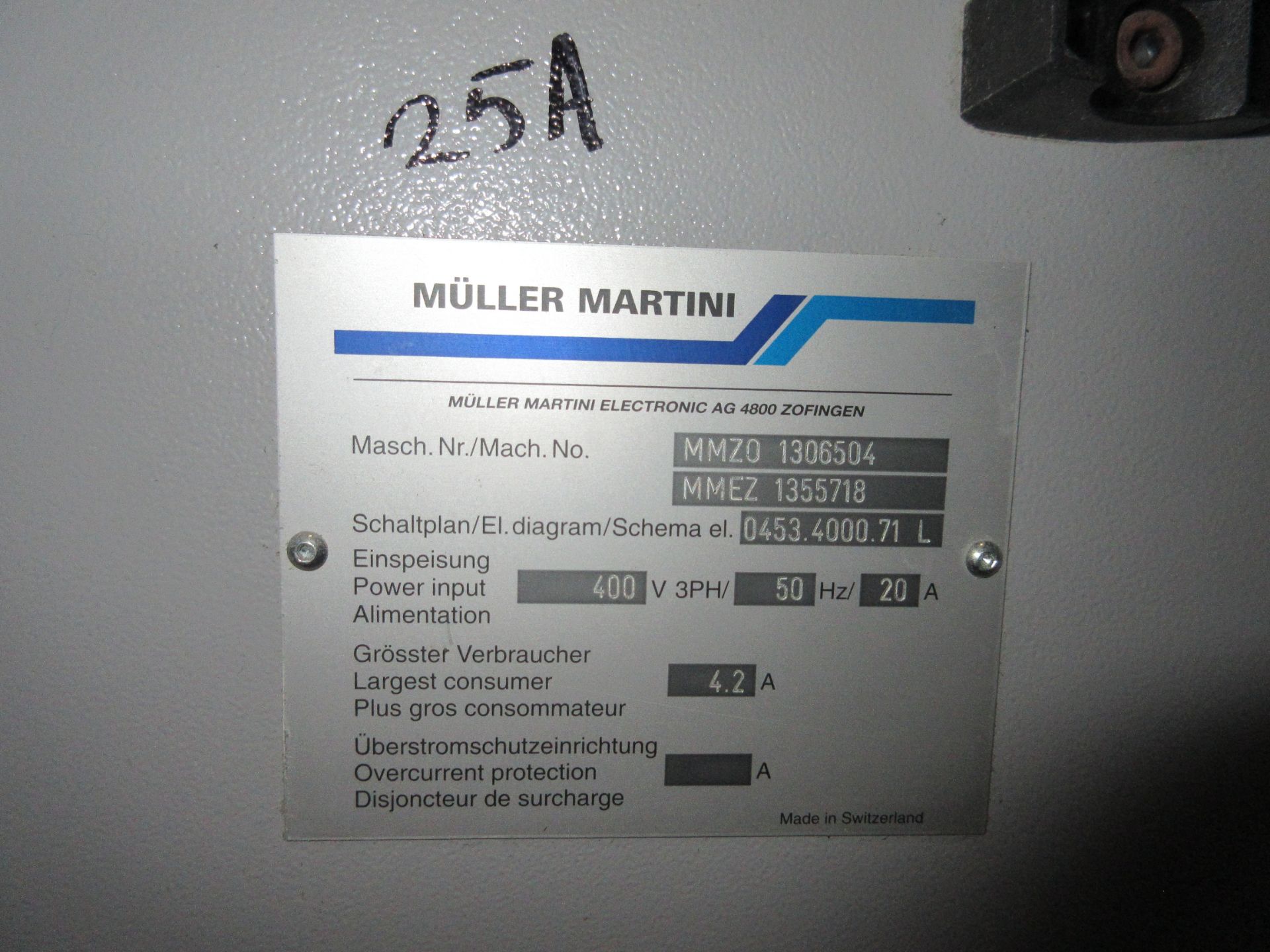 2007 Muller Perfetto md. 450.0400 counter stacker (LOCATED IN MILFORD, MA) - Image 5 of 9