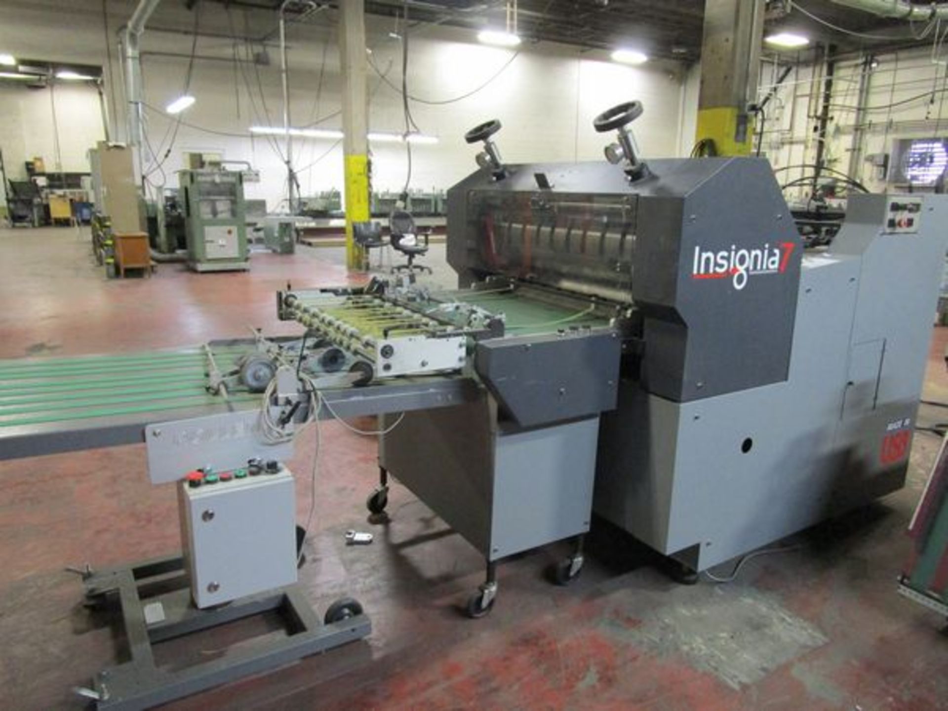 Rollem Insignia IS7DM 30" Rotary Die Cutter, s/n 145, Stripping Unit, Shingle Delivery, Receding