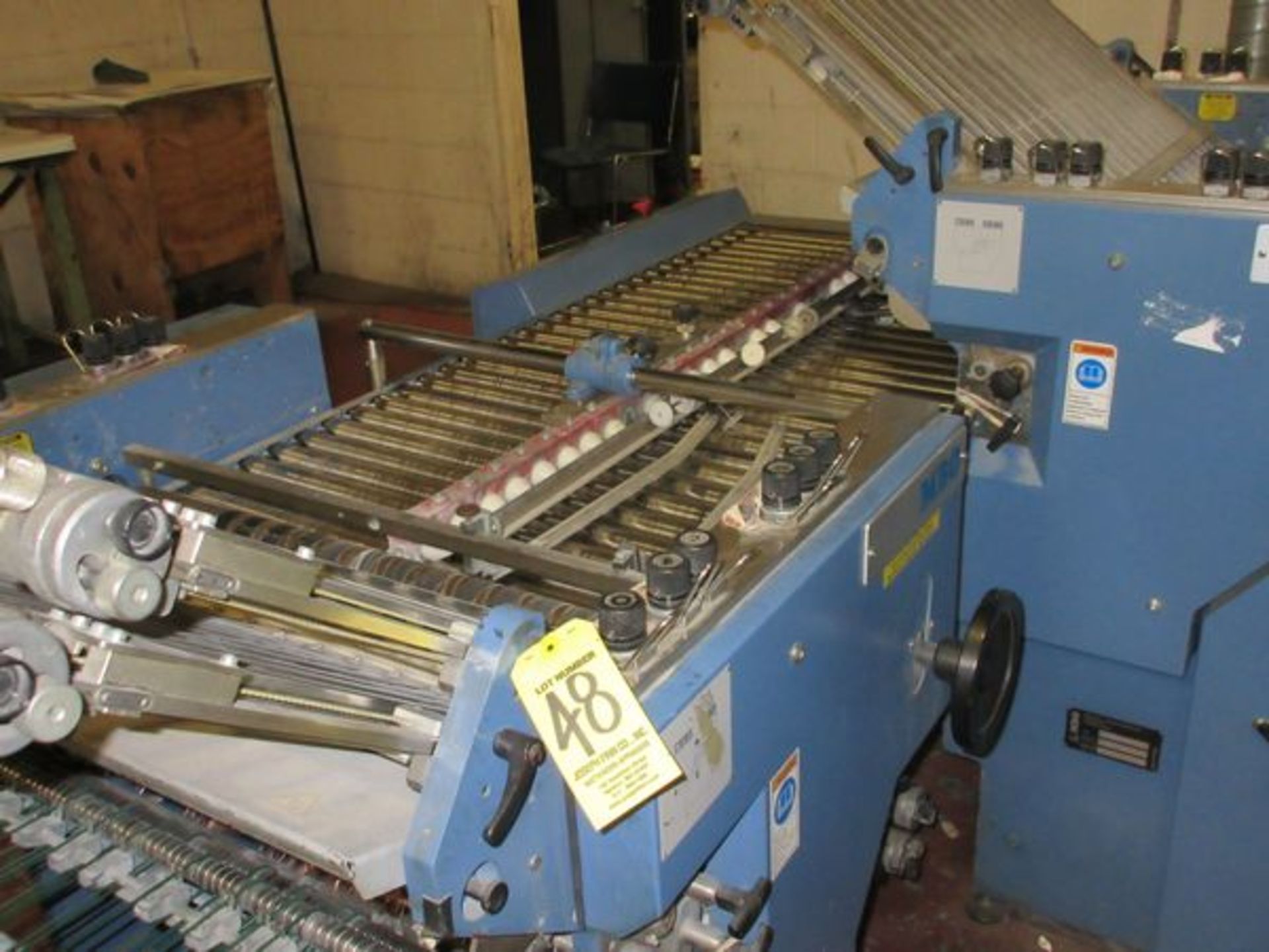 2006 MBO Model B26S-C Perfection Series Dual Feed Folder, s/n Z12/27, 4/4 Continuous Feed, 26" Cap., - Image 3 of 6