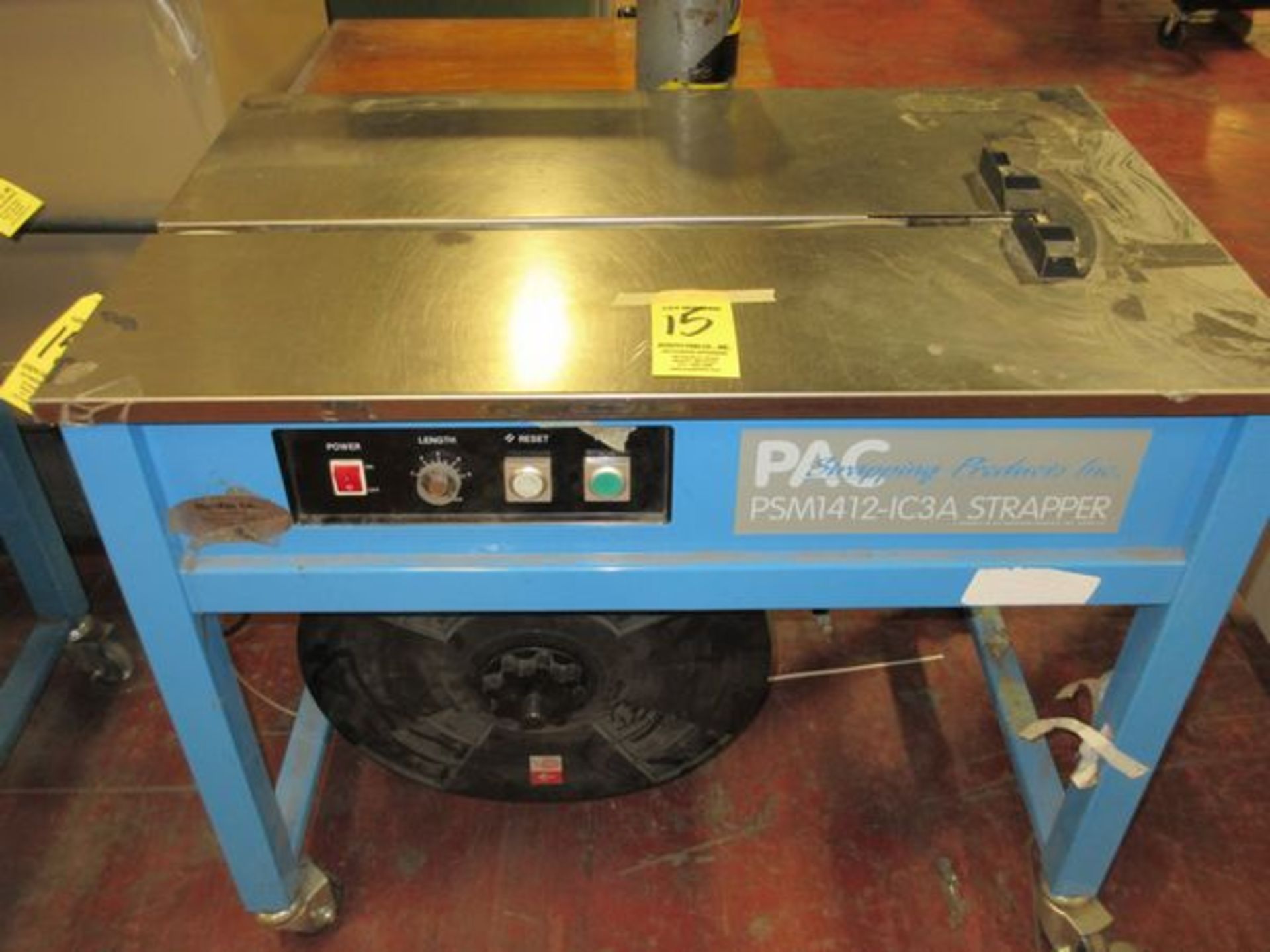 PAC PSM 1412-1C3A Port. Strapper, s/n 1511223986 (RIG/LOAD FEE $25.00)