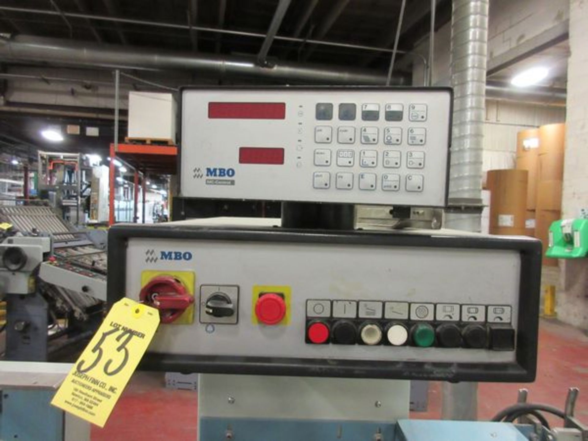 MBO Model B26S-C Dual Feed Folder, s/n T10/74, 4/4 Continuous Feed, 26" Cap., Perfection Vacuum - Image 3 of 6