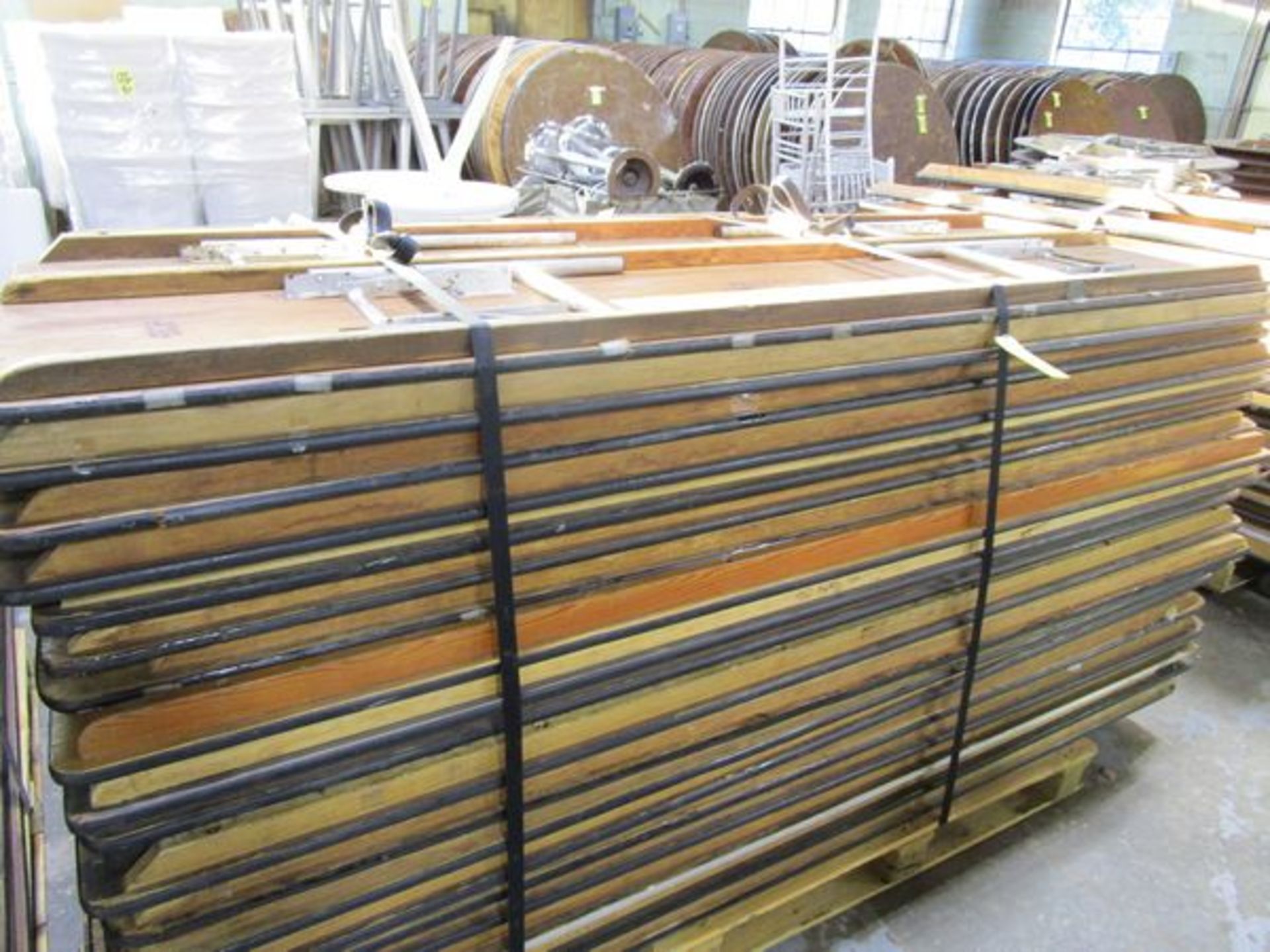 LOT (37) 18" x 92" Folding Tables on Pallet