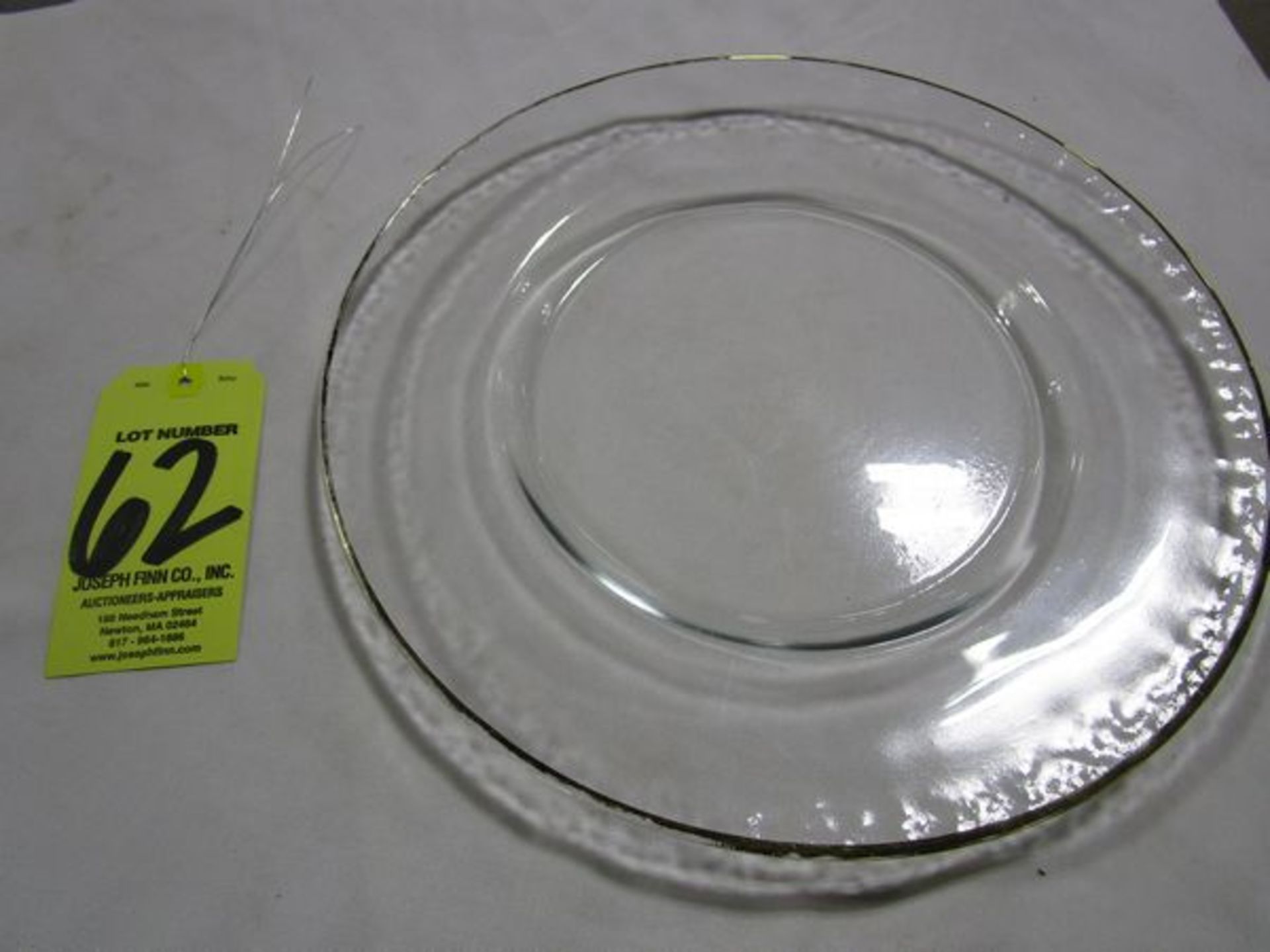 LOT (336) Clear w/Gold Rim 13" Charger Plates on Pallet