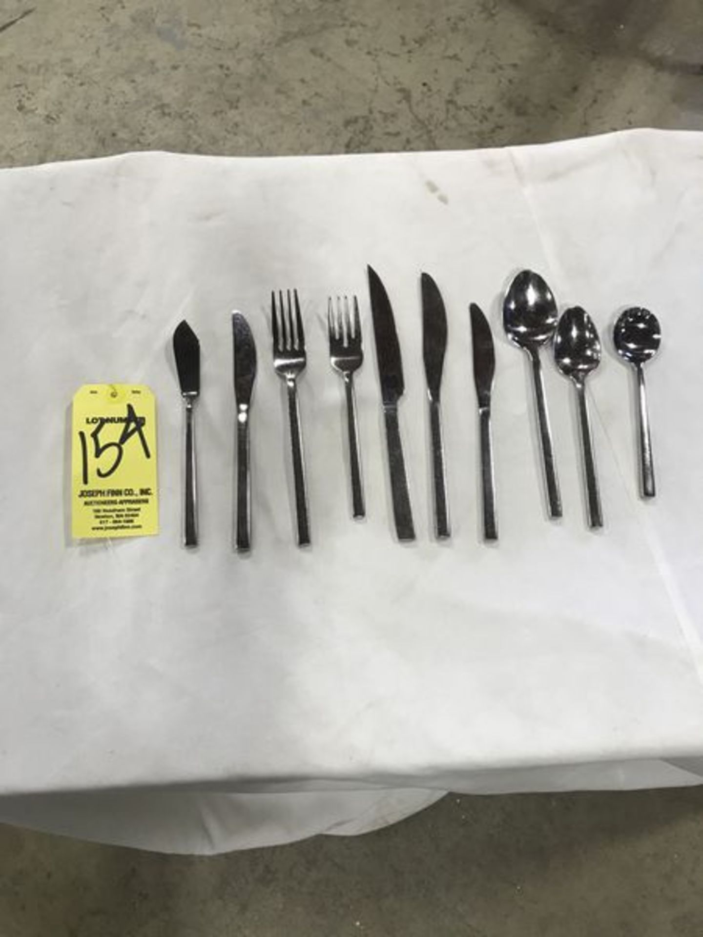LOT CST Flatware Set w/ (950) Salad Forks, (250) Bouillion Spoons, (475) Teaspoons, (225) Steak Kni