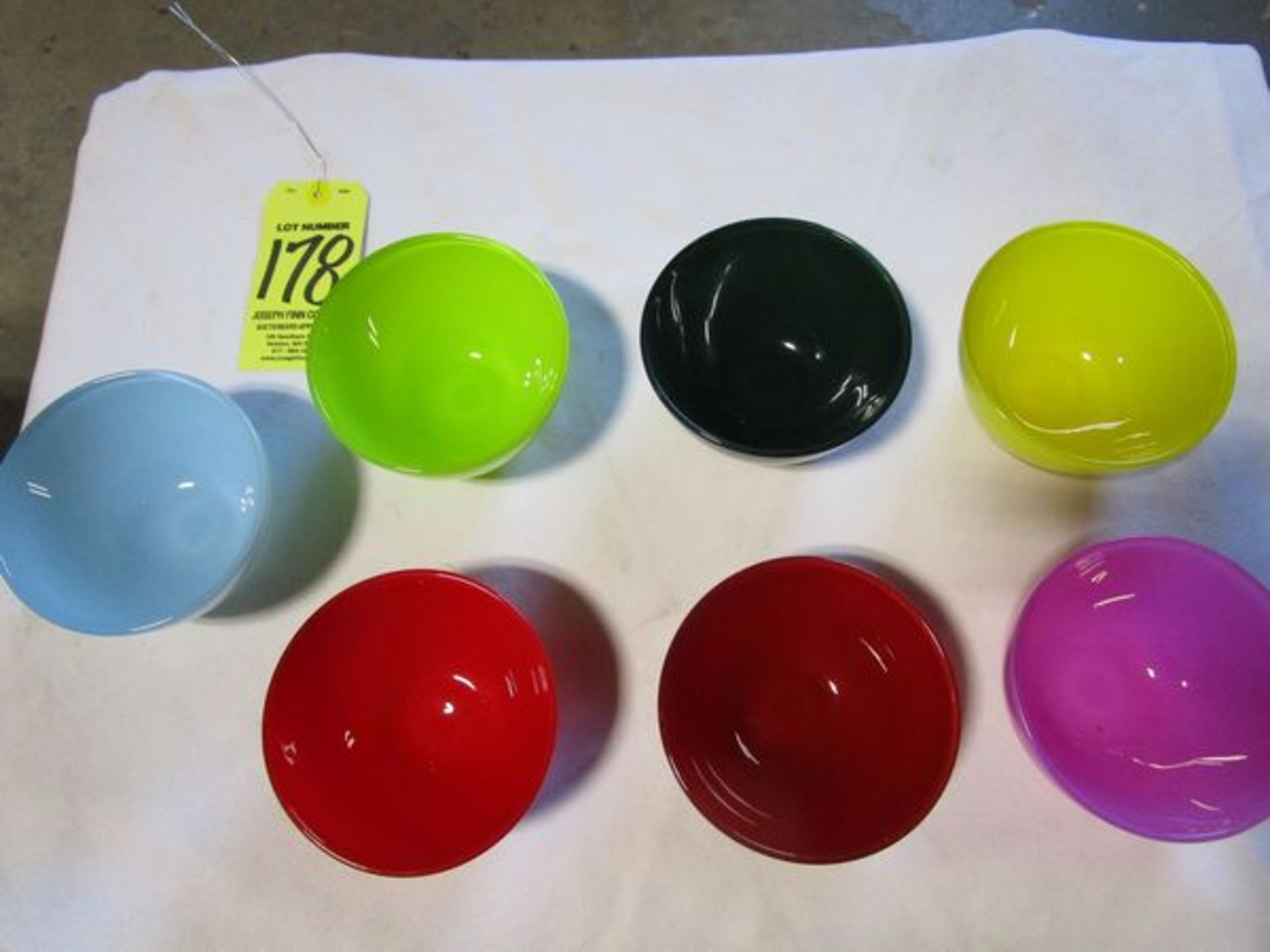 LOT Assorted 4/5" Love Bowls - (74) Red, (80) Crimson, (88) Hunter, (60) Pink, (19) Sky Blue, (65)