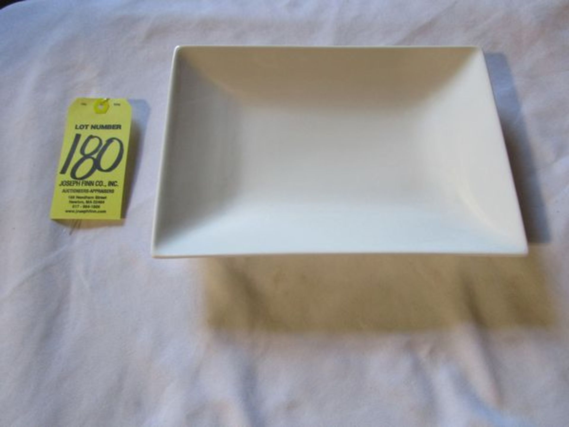 LOT (141) White Rectangle Platters, 11" x 8" in (5) Crates