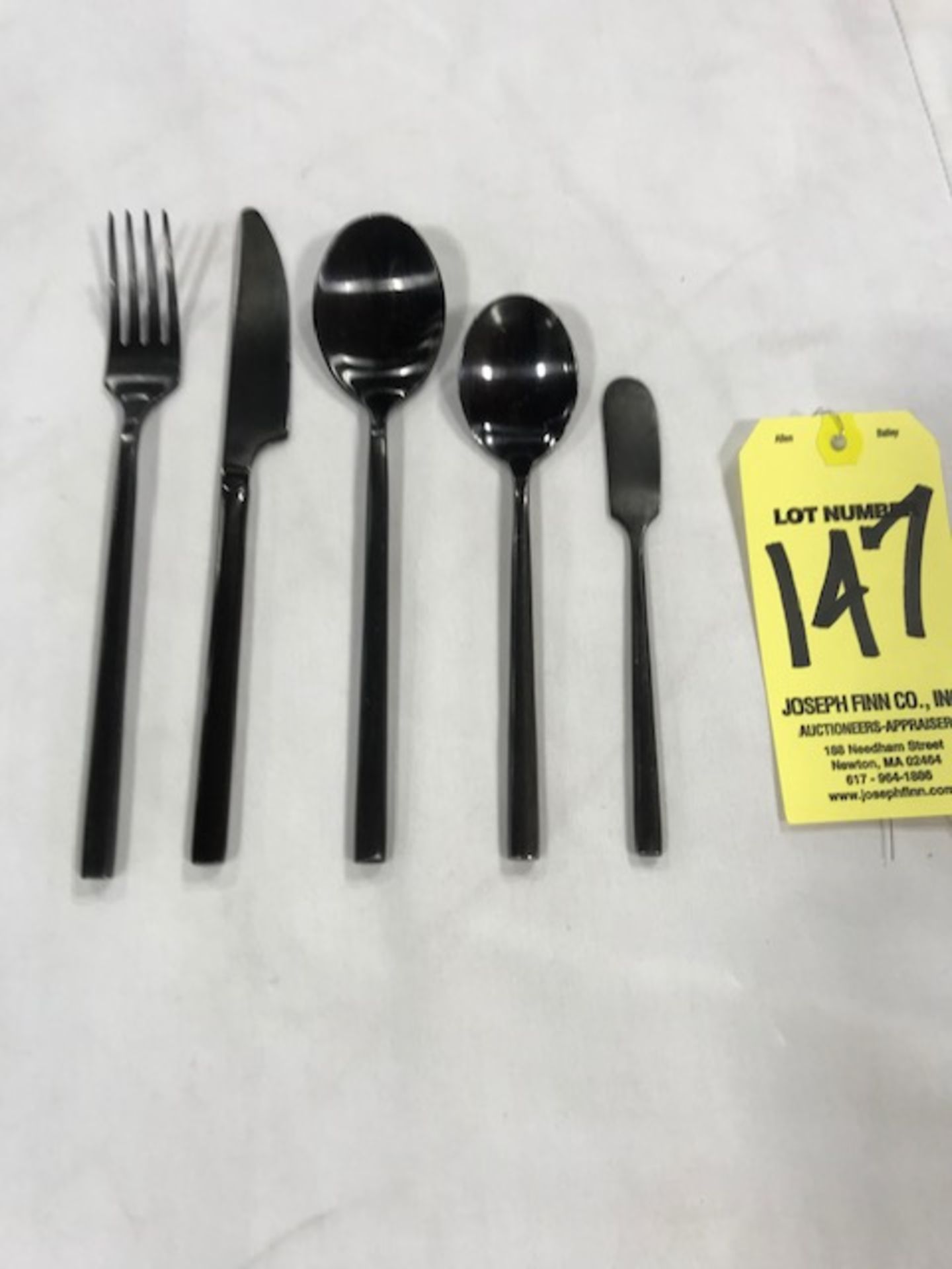LOT Black Matte Flatware Set w/ (1850) Dinner Forks, (1300) Dinner Knives, (660) Butter Knives, (