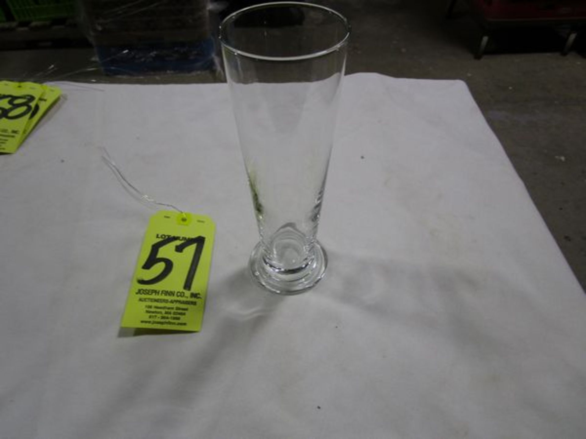 LOT (155) 13 Oz. Pilsner Glasses in (21) Racks on Pallet