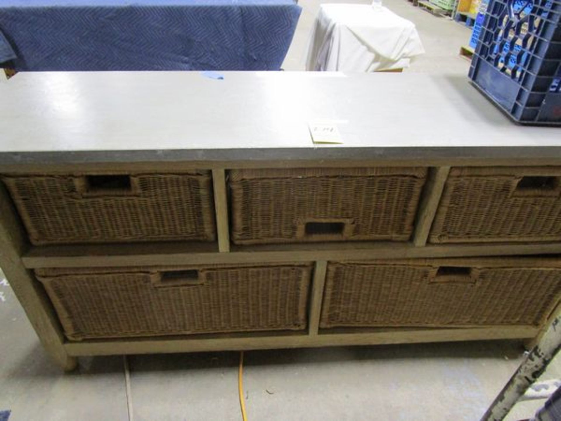 (1) Wicker Drawer Bureau - 66"