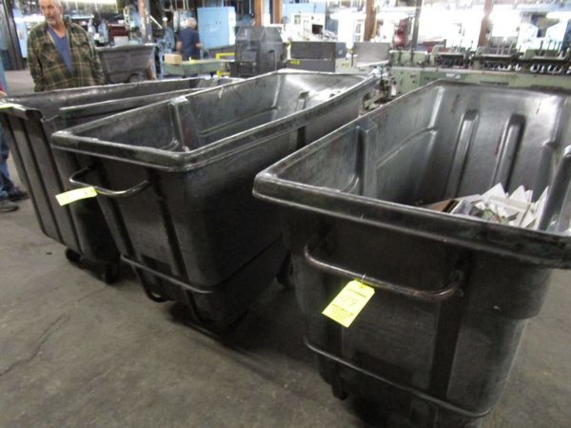 LOT (3) Rubbermaid Port. Dump Hoppers (Located in Palmer, MA)