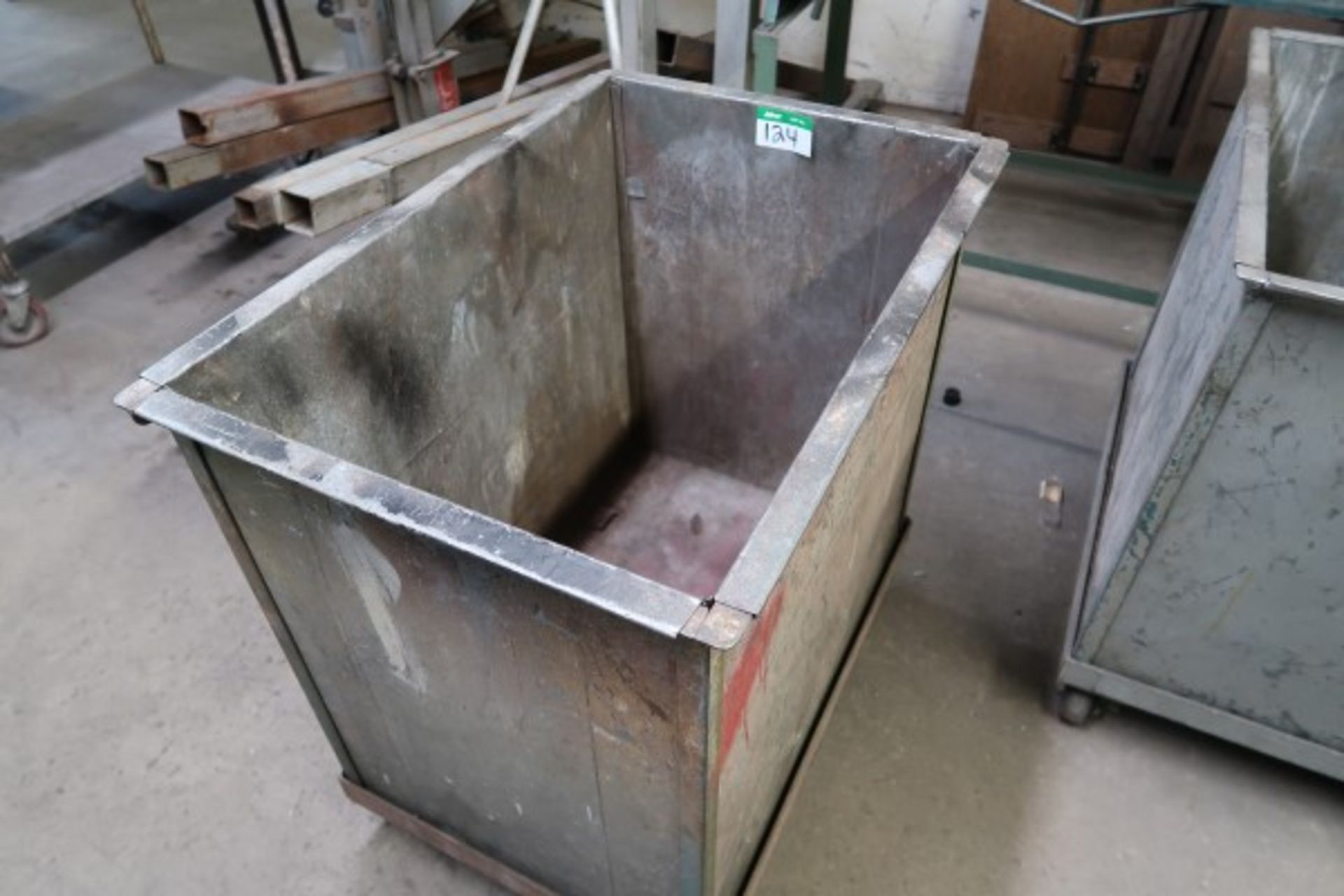 STEEL BIN ON WHEELS