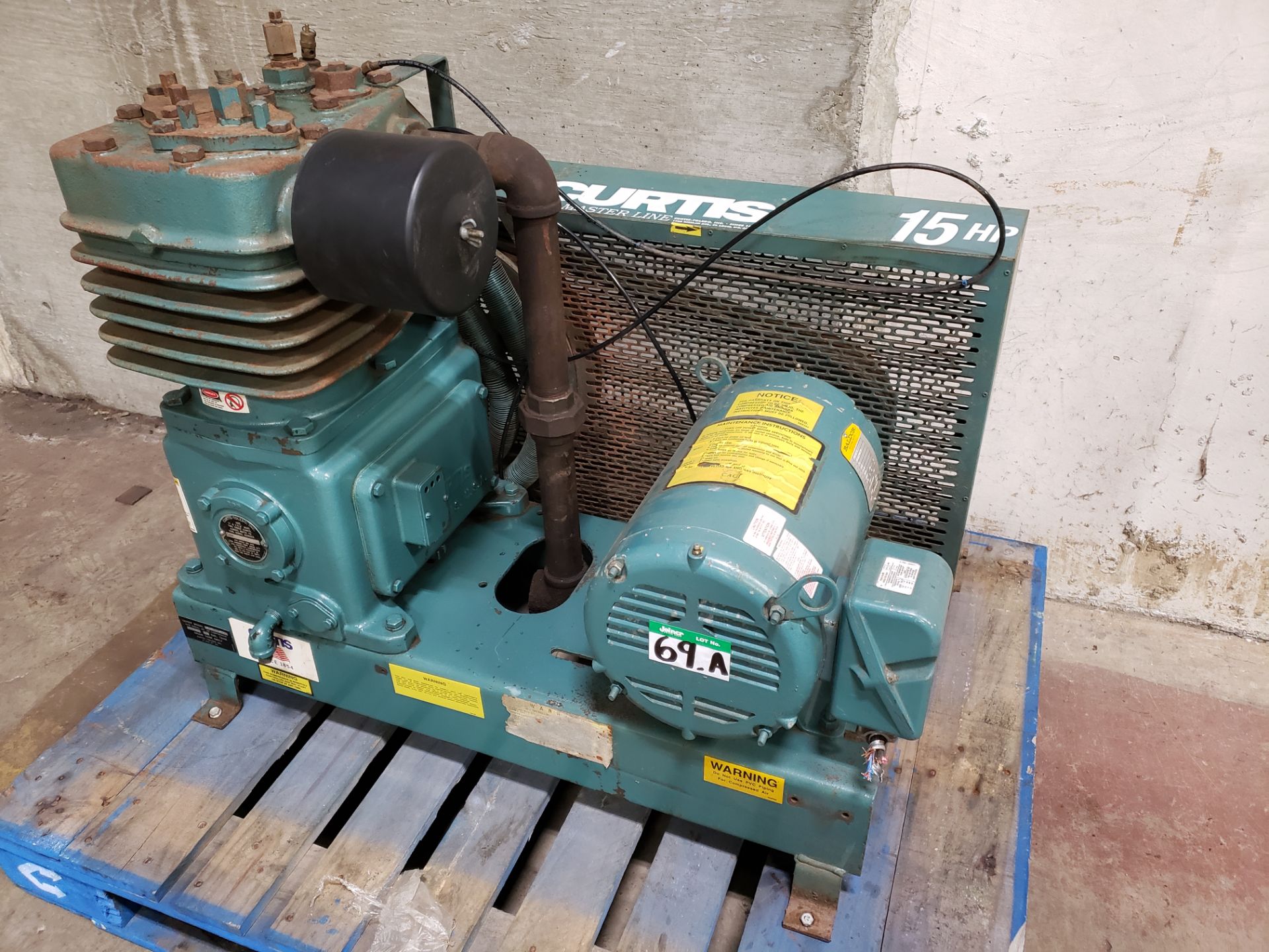 CURTIS 15HP/575/3PH COMPRESSOR ON BASE