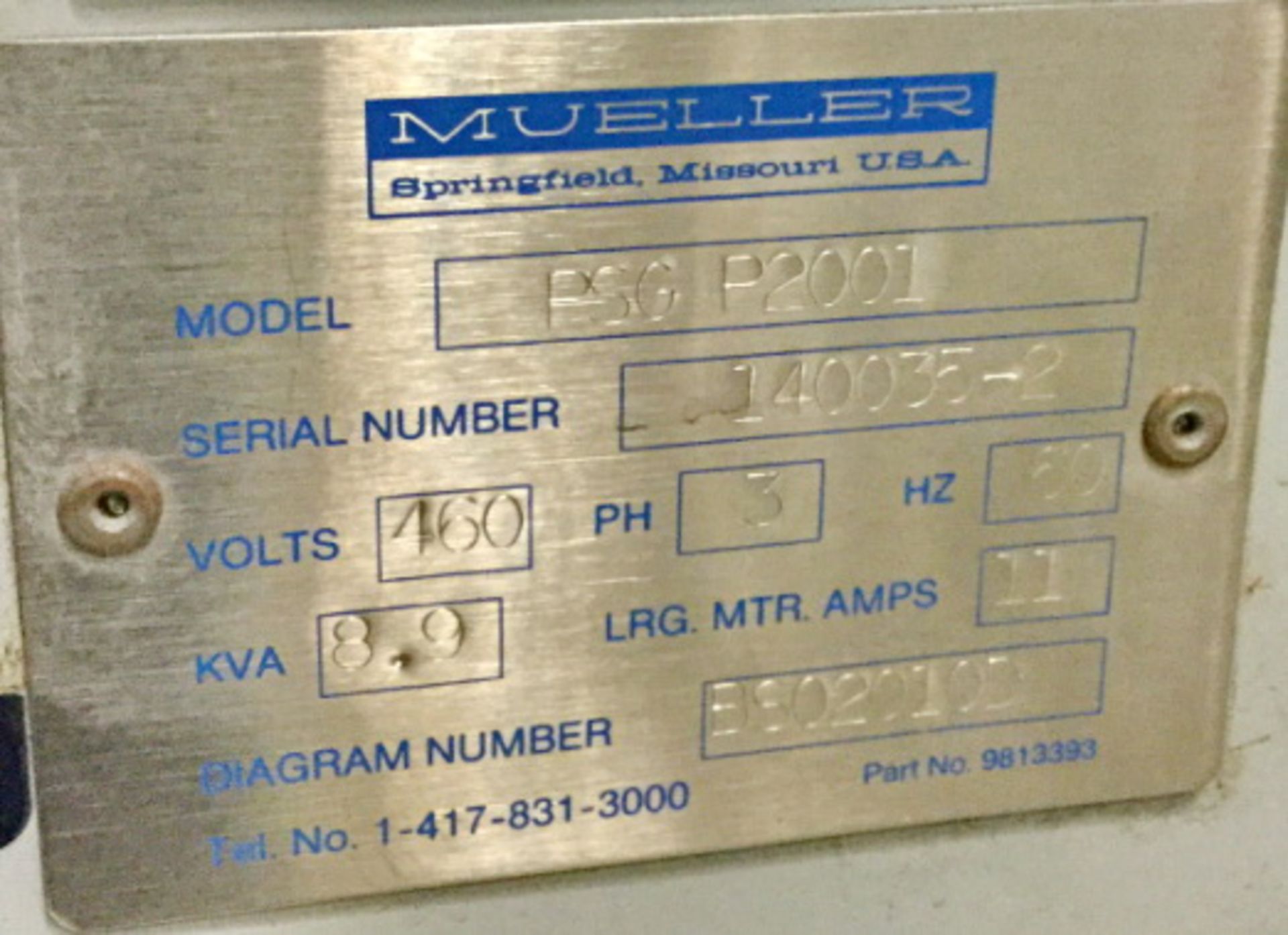Mueller Biopharm Systems PuroPure Pure Steam Generator, Model PSG 2001, S/N 140035-2 - Image 2 of 6