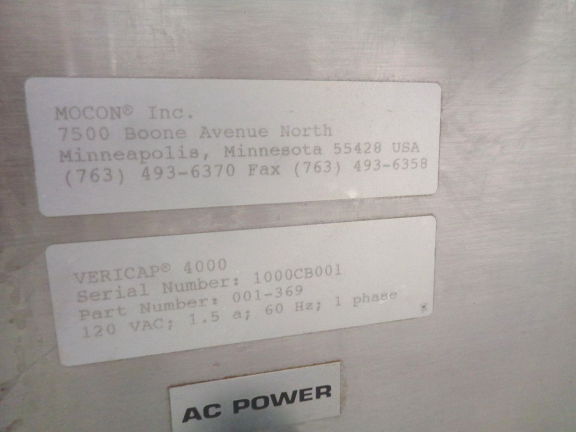 UNUSED Mocon Automatic Vericap Capsule Checkweigher, Model 4000 - Image 10 of 11