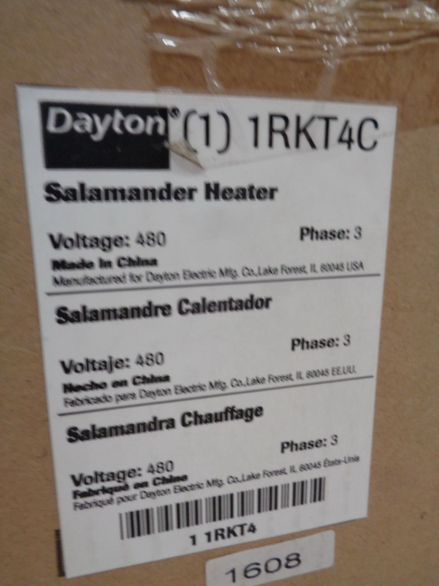 UNUSED in New Box Dayton Salamander Electric Space Heater 1RKT4C - Image 4 of 5