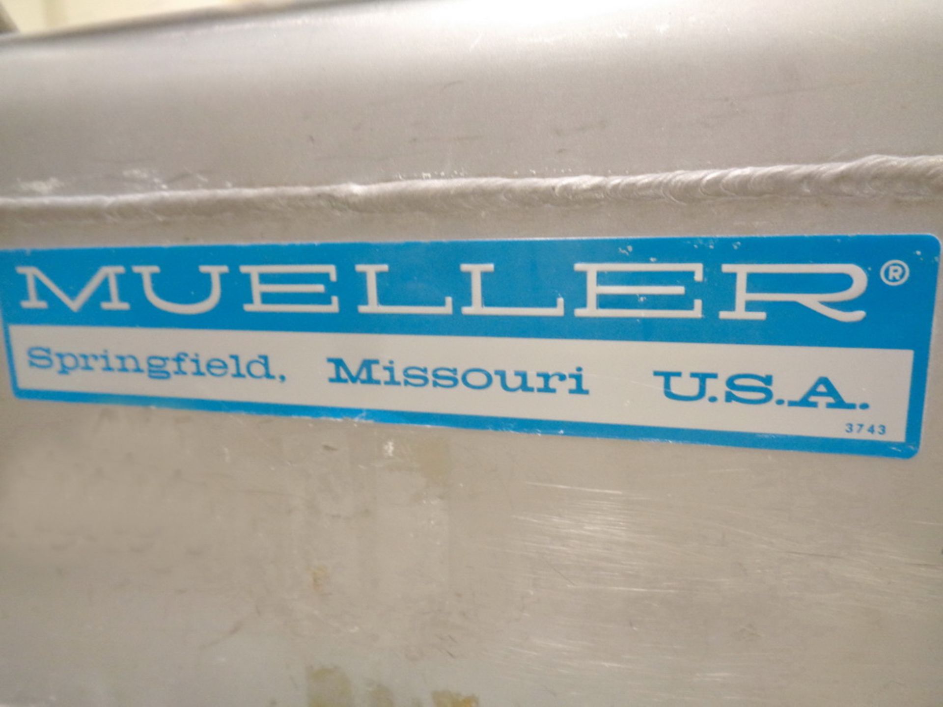 Mueller Rectangular SS Portable Powder Totes w/ manual bottom discharge butterfly valves - Image 8 of 8