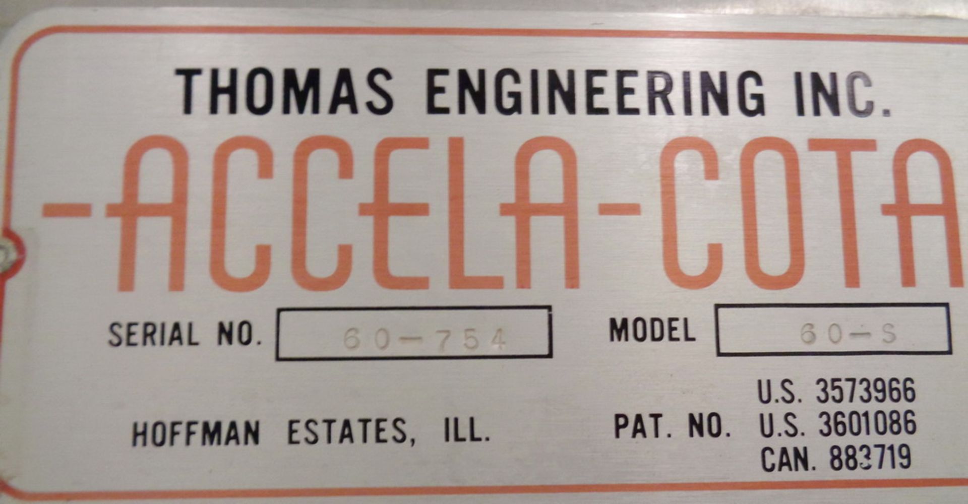 Thomas 60" Stainless Steel Accela-Cota Pan, Model 60-S, S/N 60-754 - Image 5 of 11