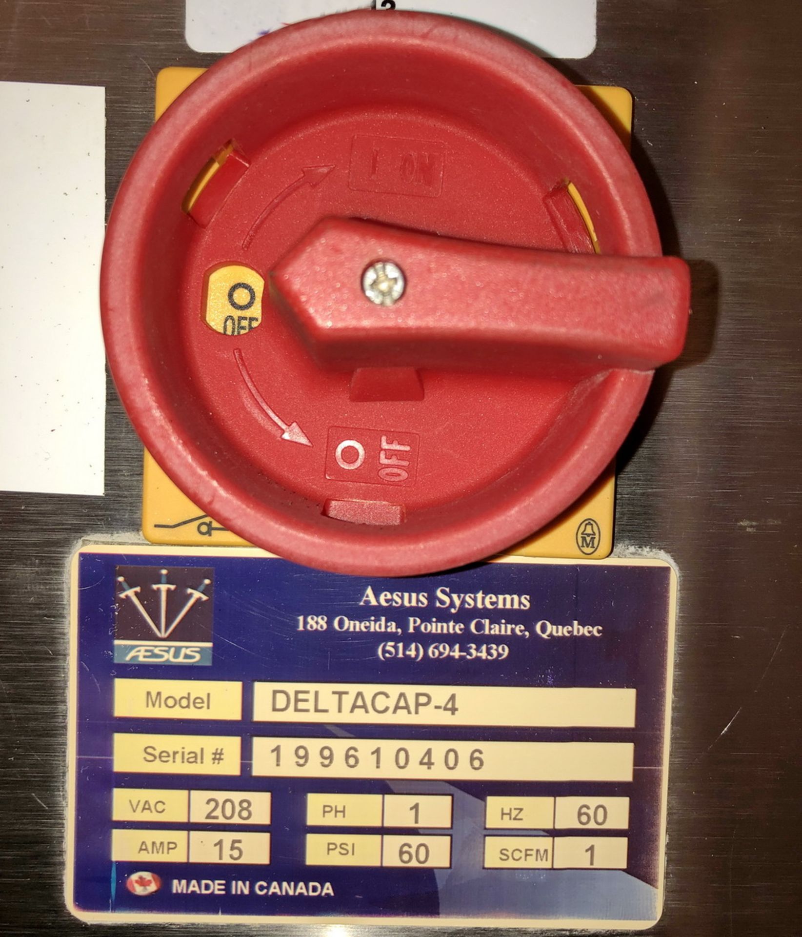 Aesus 8 Spindle Capper, Model Deltacap-4, S/N 199610406 - Image 3 of 4