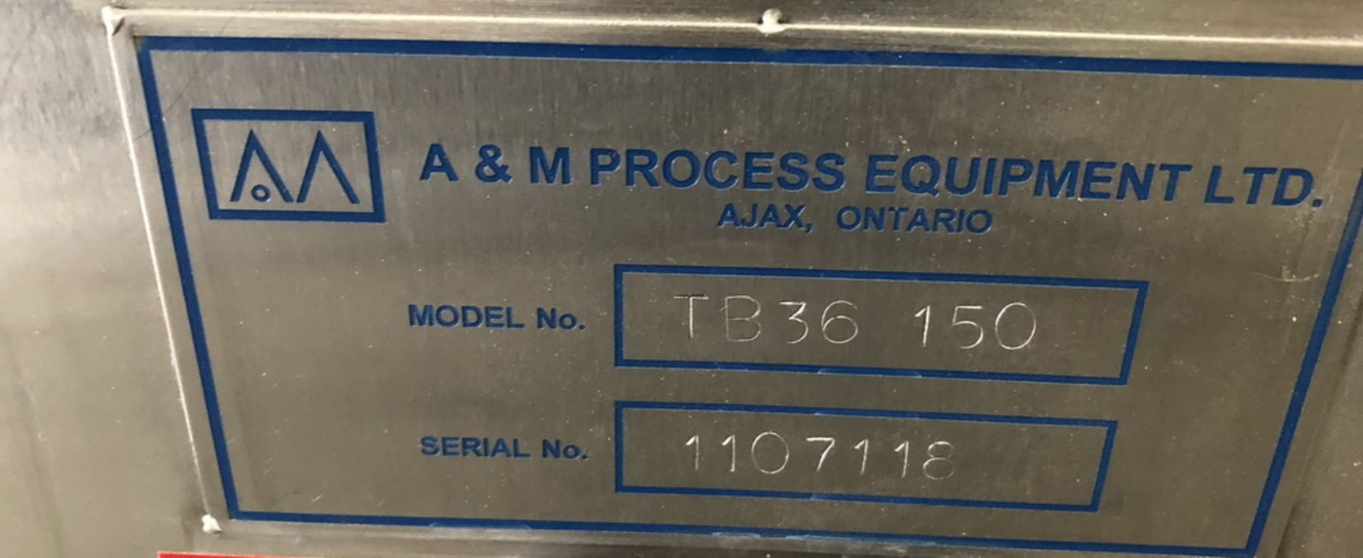 UNUSED A&M Process Equipment Stainless Steel Coating Pan, Model TB36 150, S/N 1107118 - Image 8 of 8