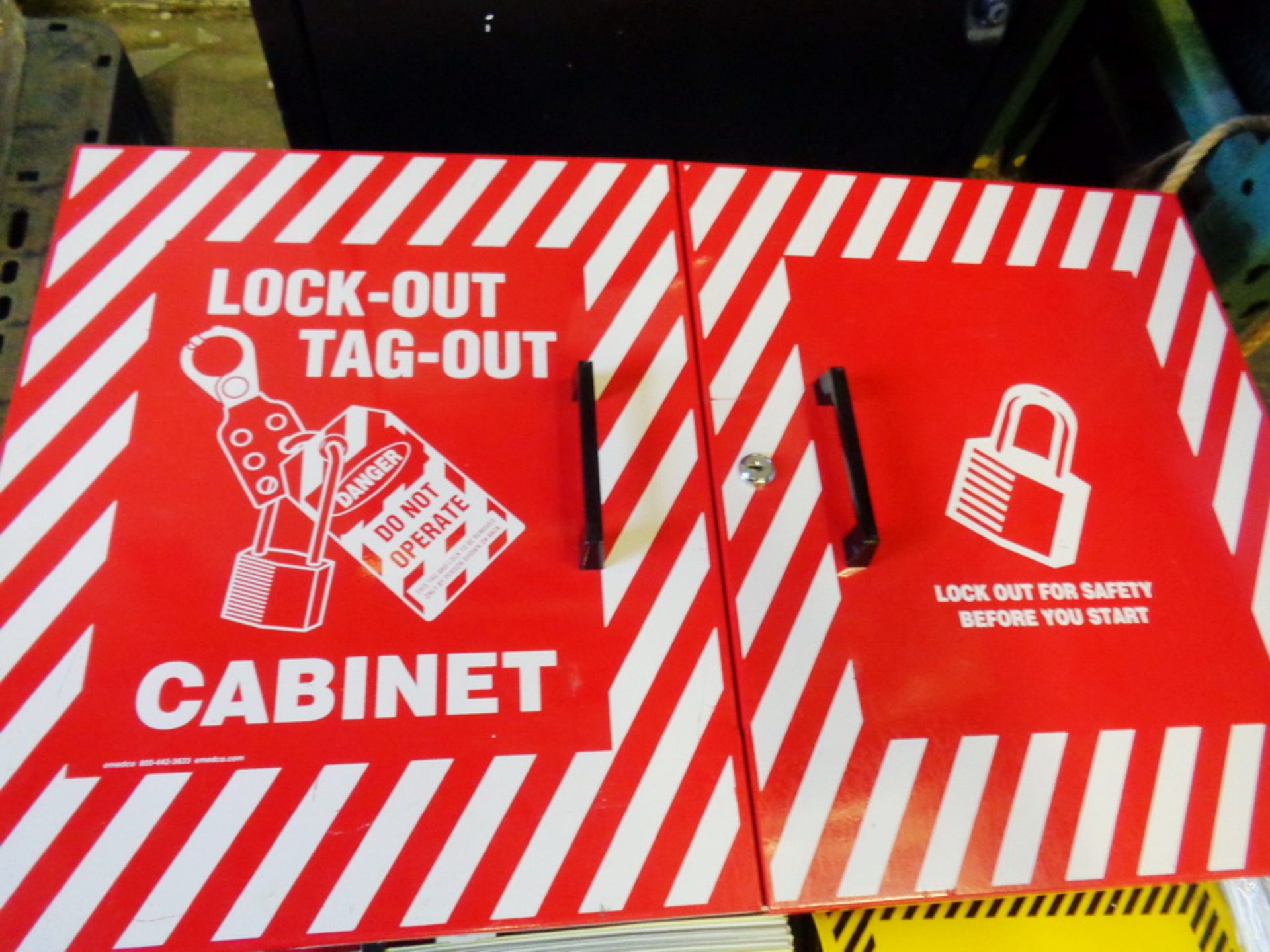 (2) Lock Out Tag Cabinets