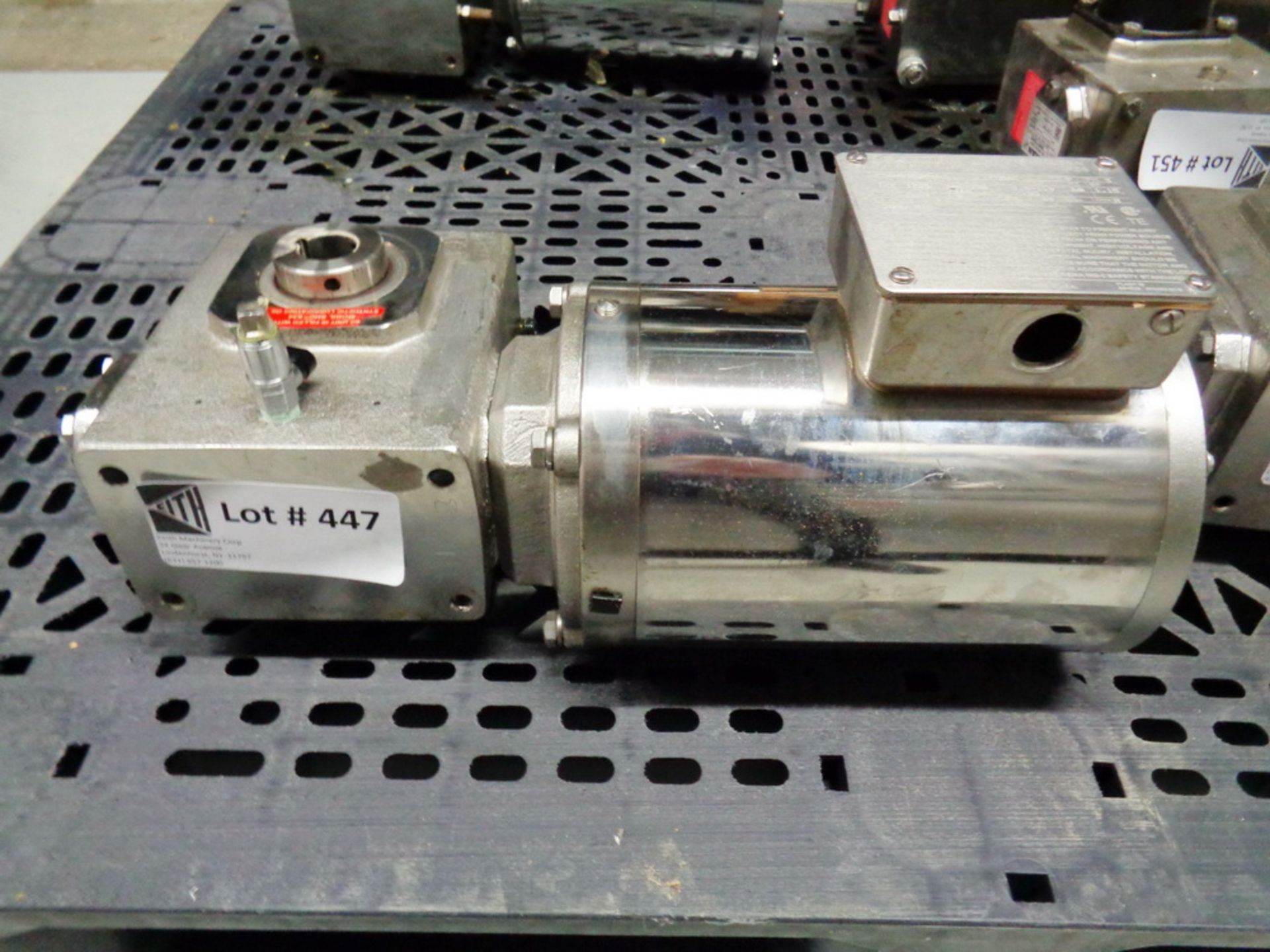 Reliance & Leeson Stainless Steel 1/2 HP Ultraclean Motor/Gearbox combination