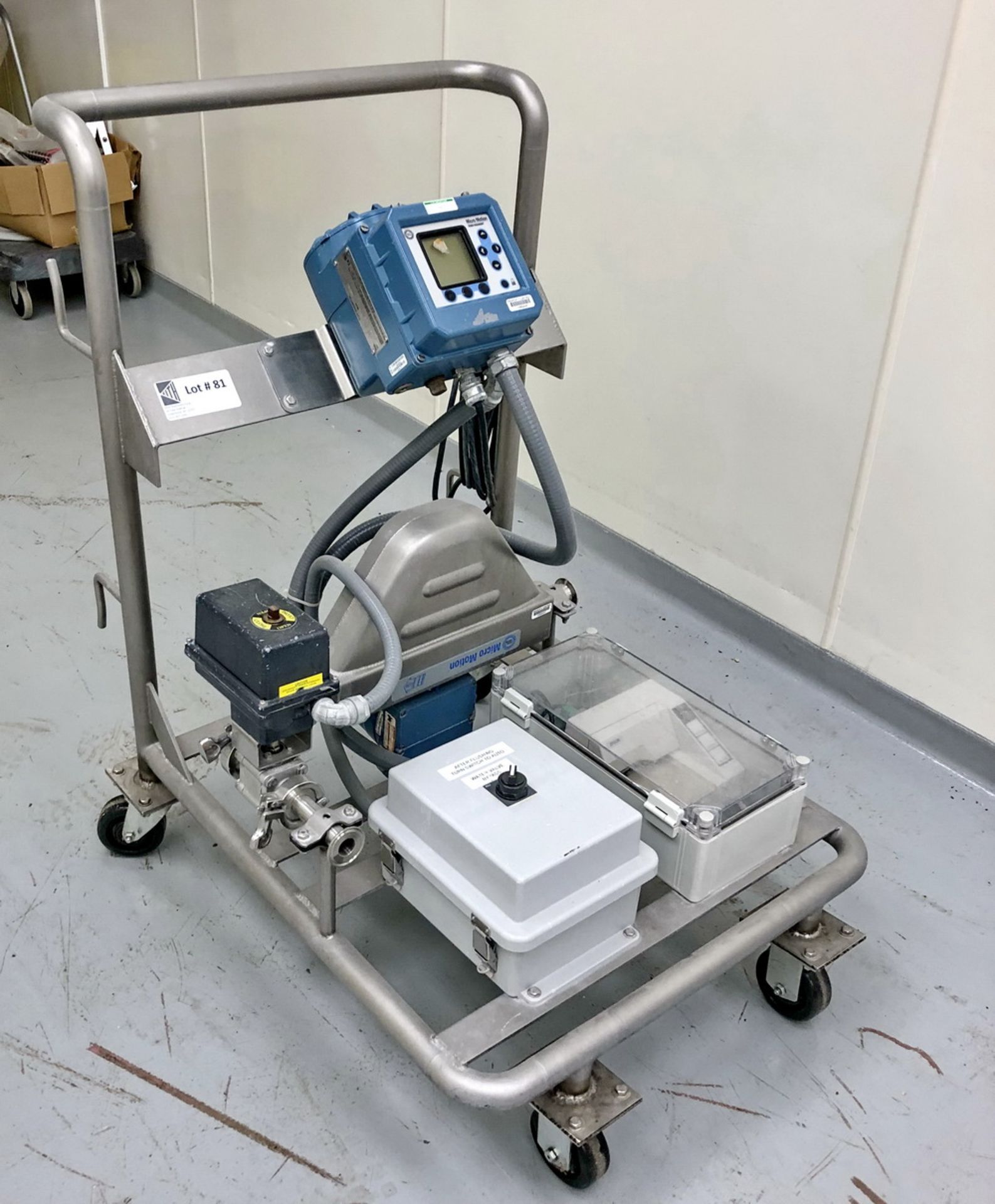 Micro Motion Liquid Flow Measurement Cart with printer