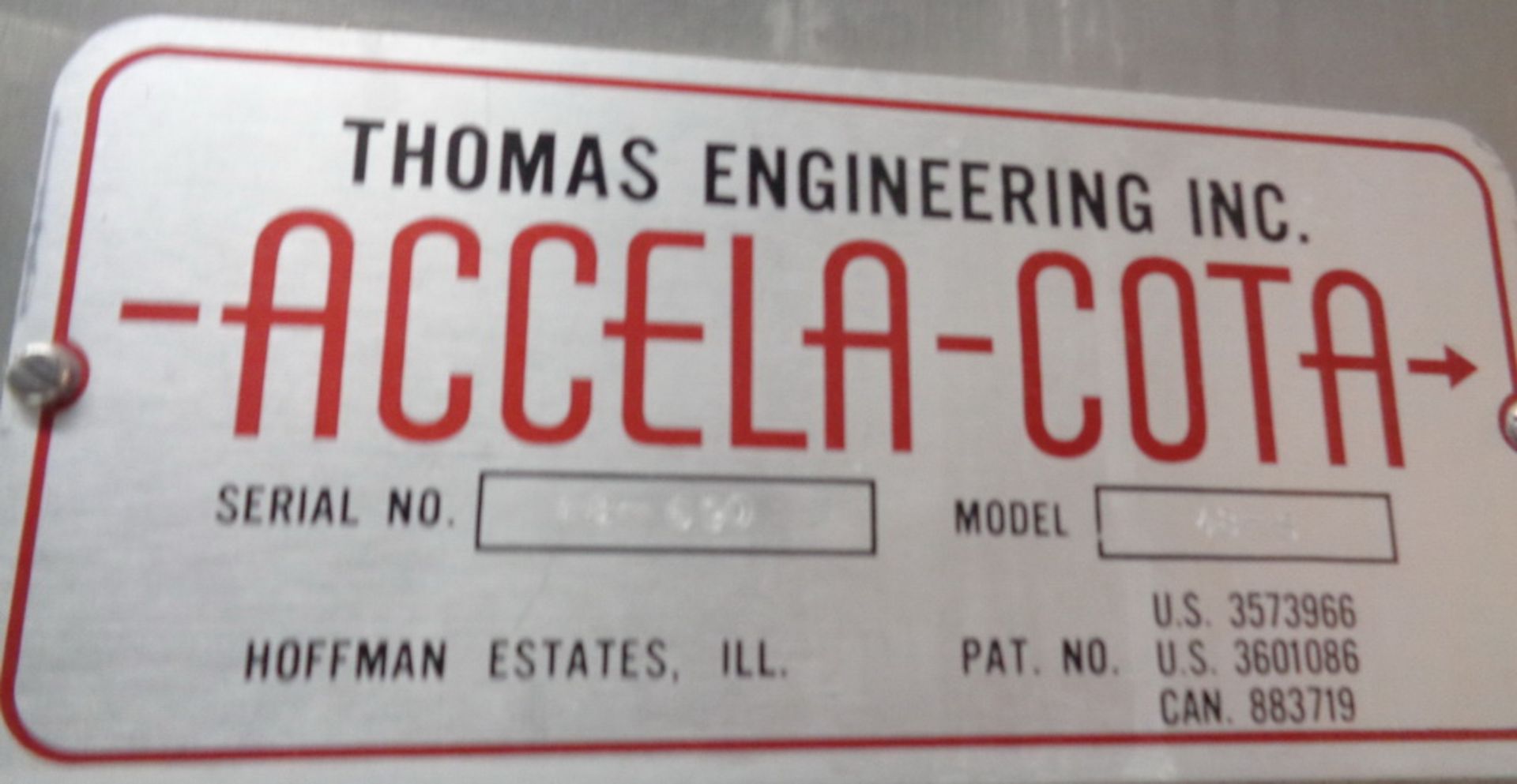 Thomas 48" Stainless Steel Accela-Cota Pan, Model 48-S, S/N 48-690 - Image 2 of 7