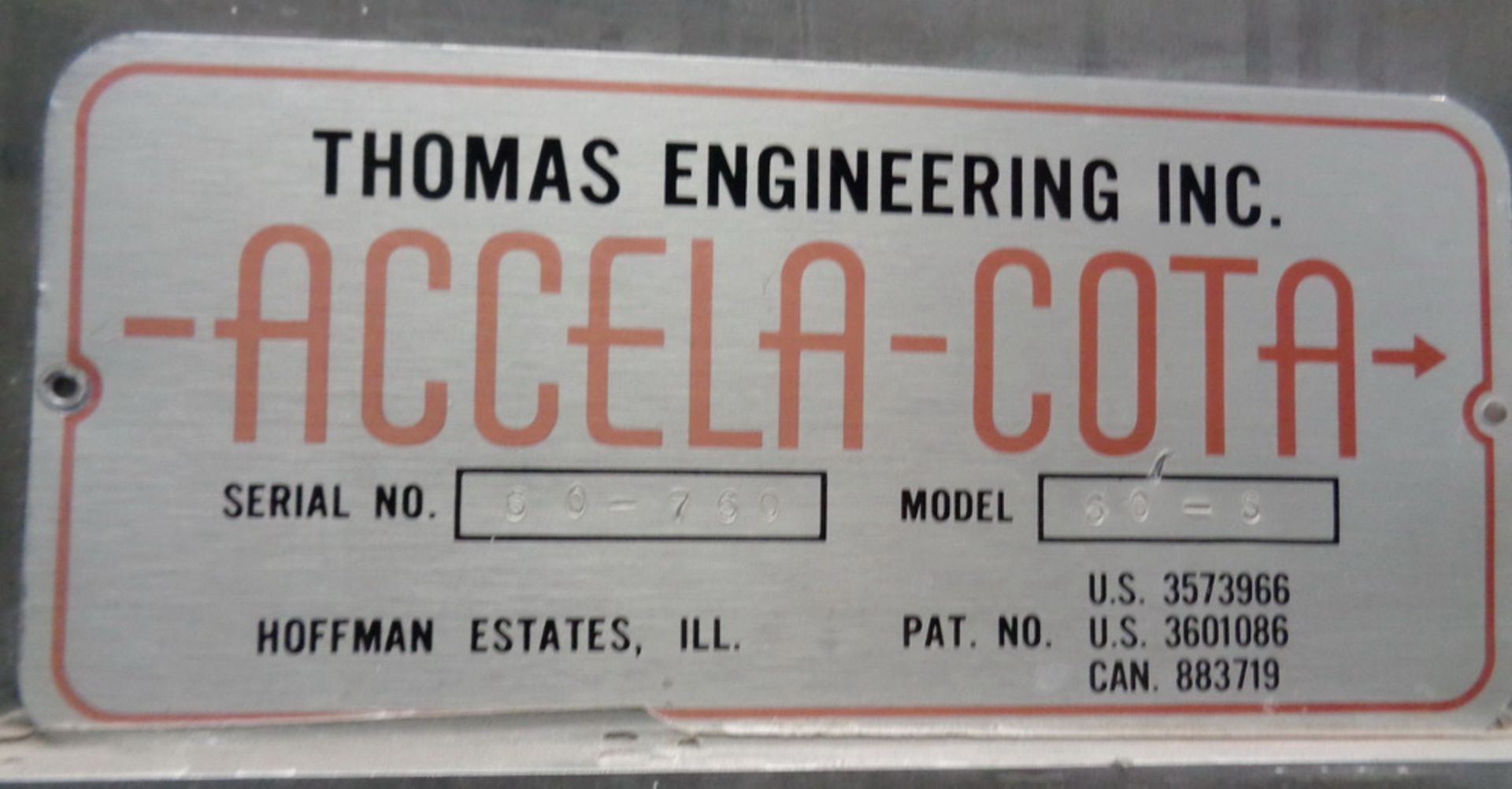 Thomas 60" Stainless Steel Accela-Cota Pan, Model 60-S, S/N 60-760 - Image 5 of 7