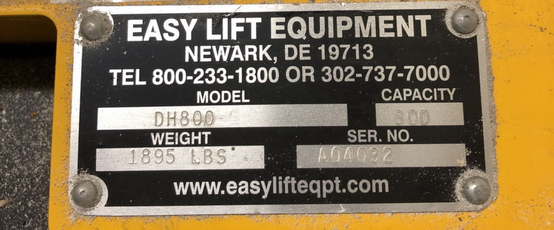 Easy Lift Electric Drum Lift/Transporter, Model DH800, S/N A04032 - Image 3 of 4