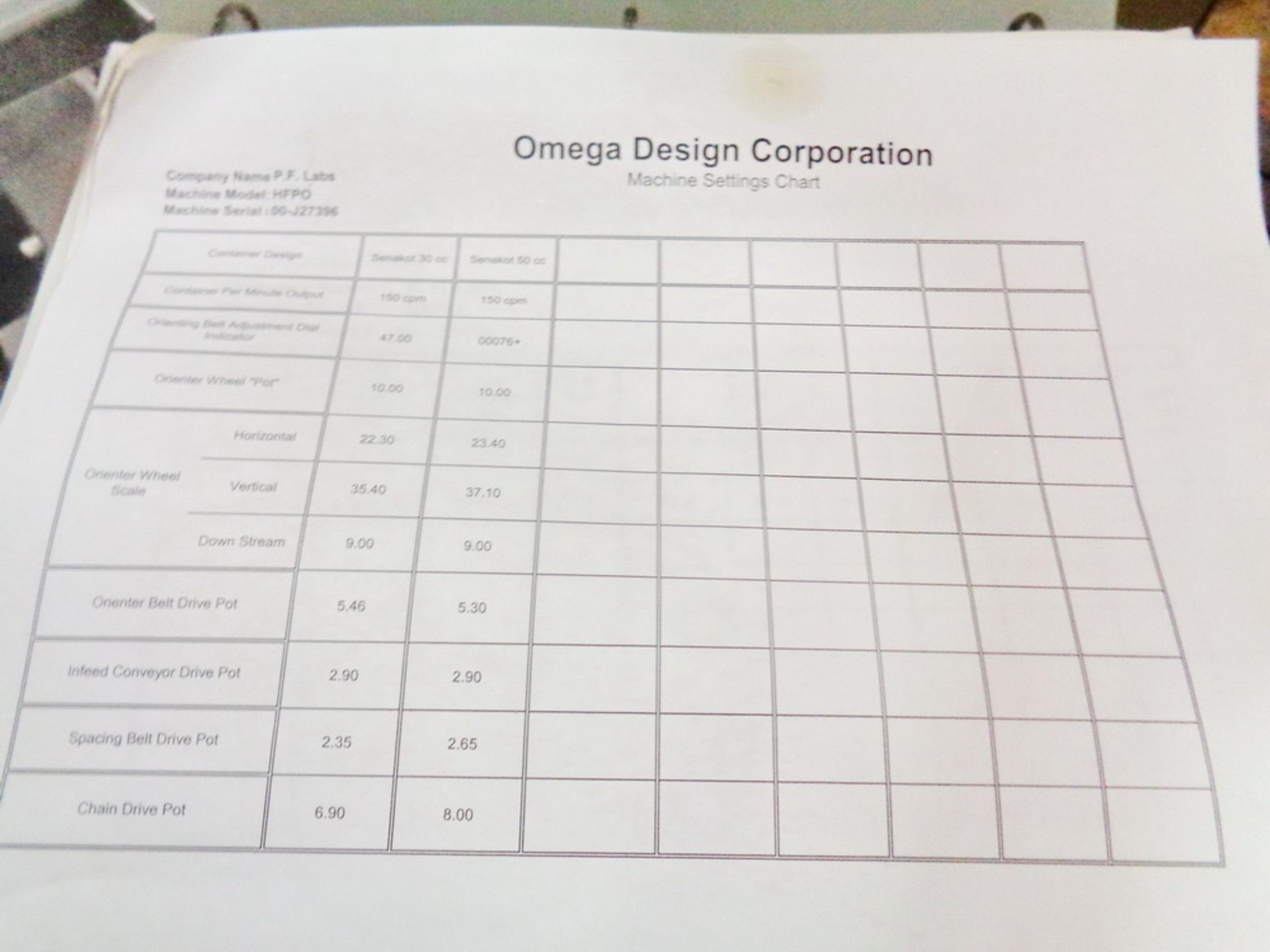 Omega Collator, Model HFPO (horizontal fifth panel orientator), S/N 00-J27396 - Image 10 of 10