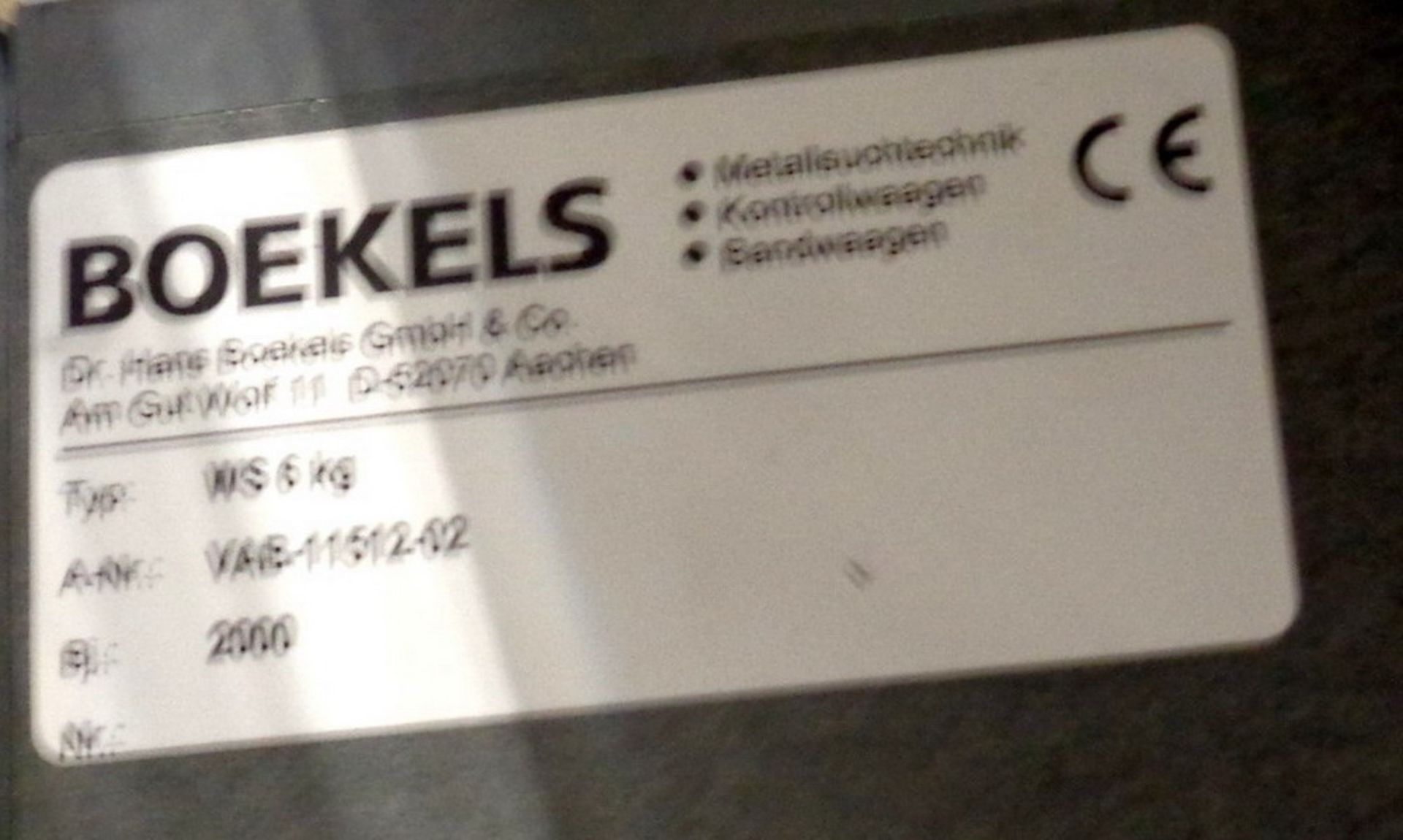 Boekels 6kg Belt Type Checkweigher, w/ control panel, EWK2000 - Image 7 of 7