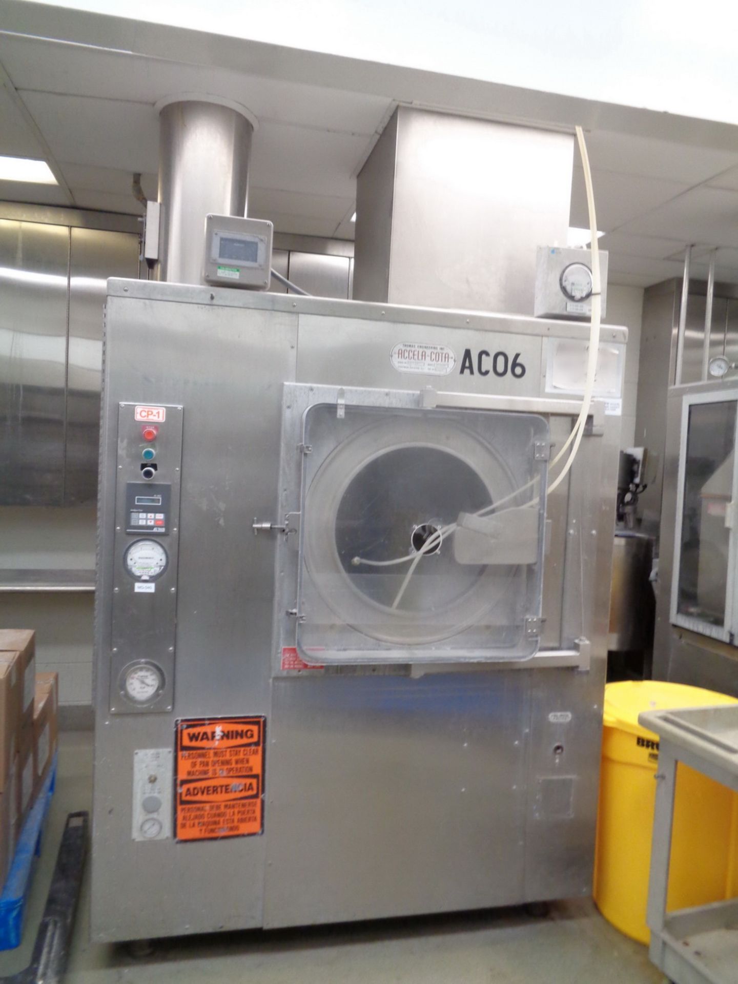 Thomas 48” Automatic SS Accelacota Tablet Coating Pan, Model 48-III, SN 48-48-269