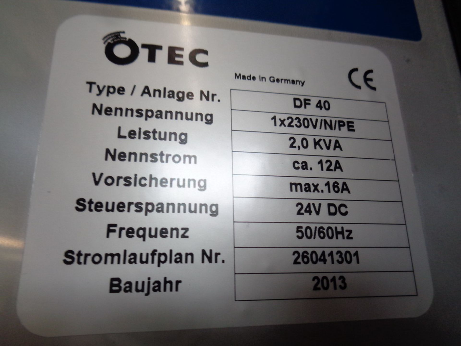 Otec Tool Polisher, Model MF40, SN 40/130010 - Image 9 of 10