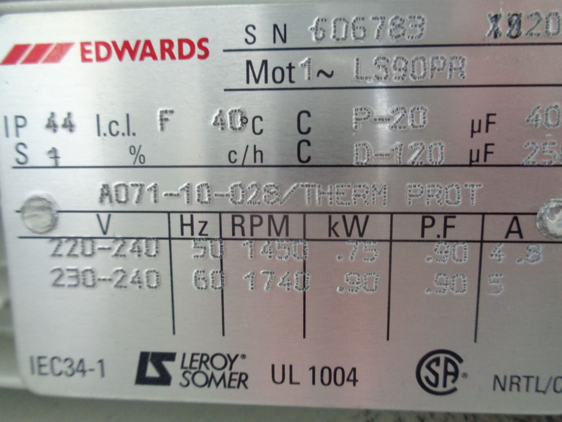 Edwards 18 Vacuum Pump - Image 3 of 3