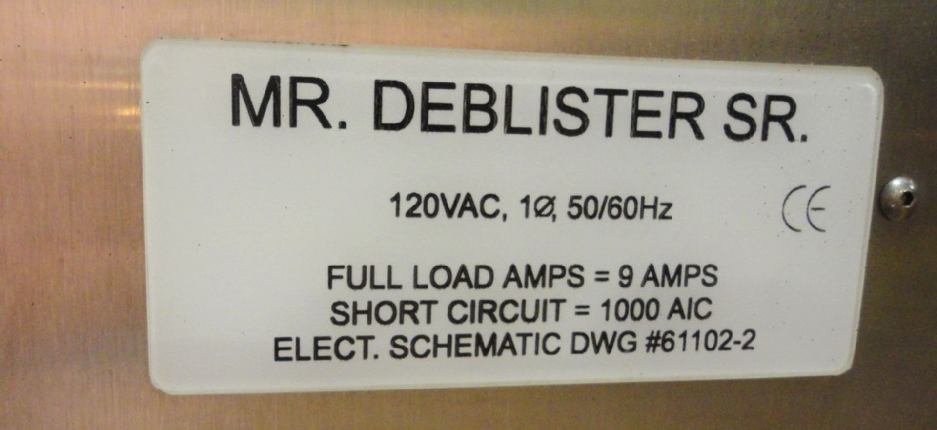 Gemel Mr. DeBlister Deblistering Machine. - Image 7 of 7