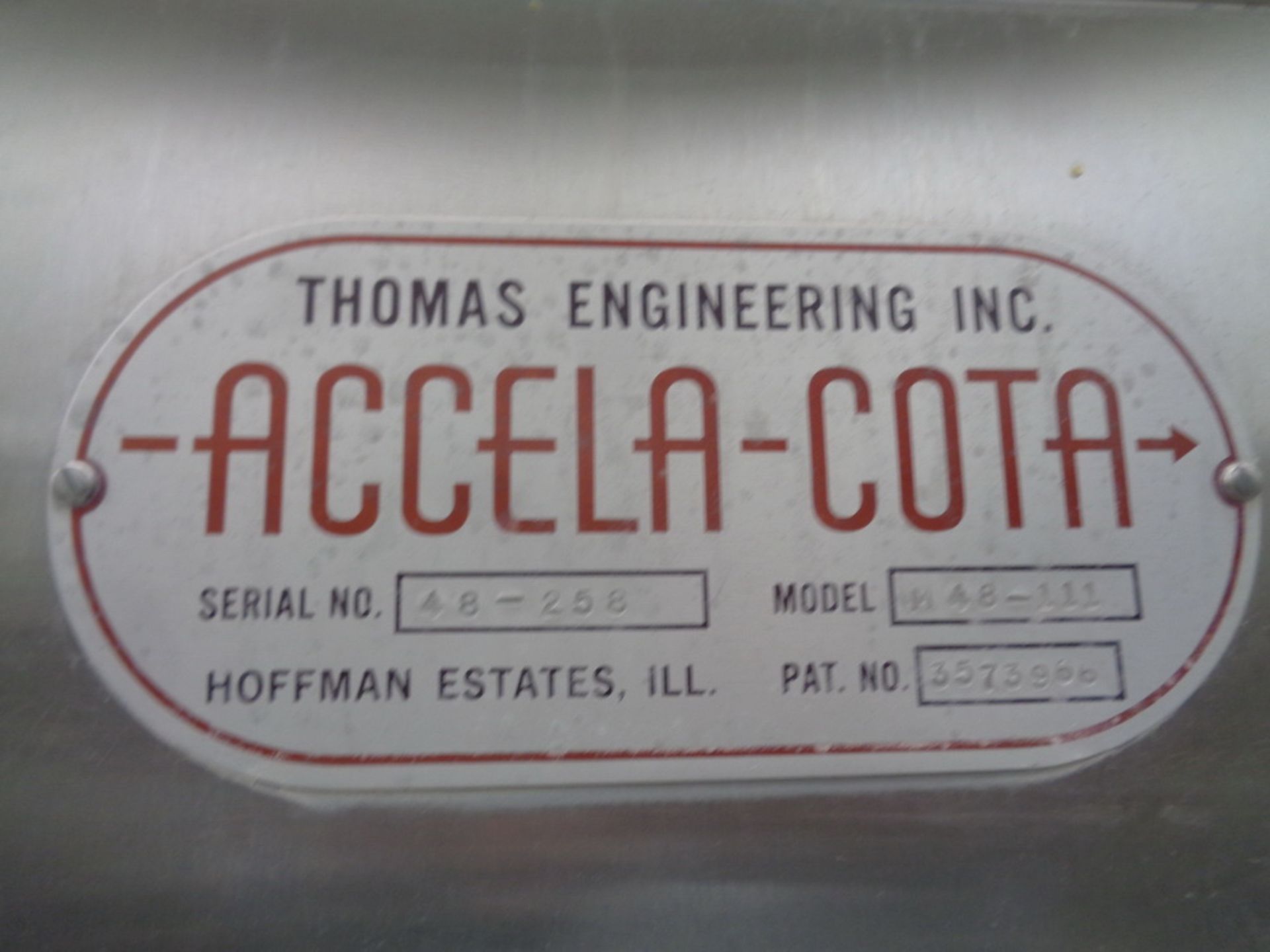Thomas 48” Automatic SS Accelacota Tablet Coating Pan, Model 48-III, SN 48-48-258 - Image 3 of 6