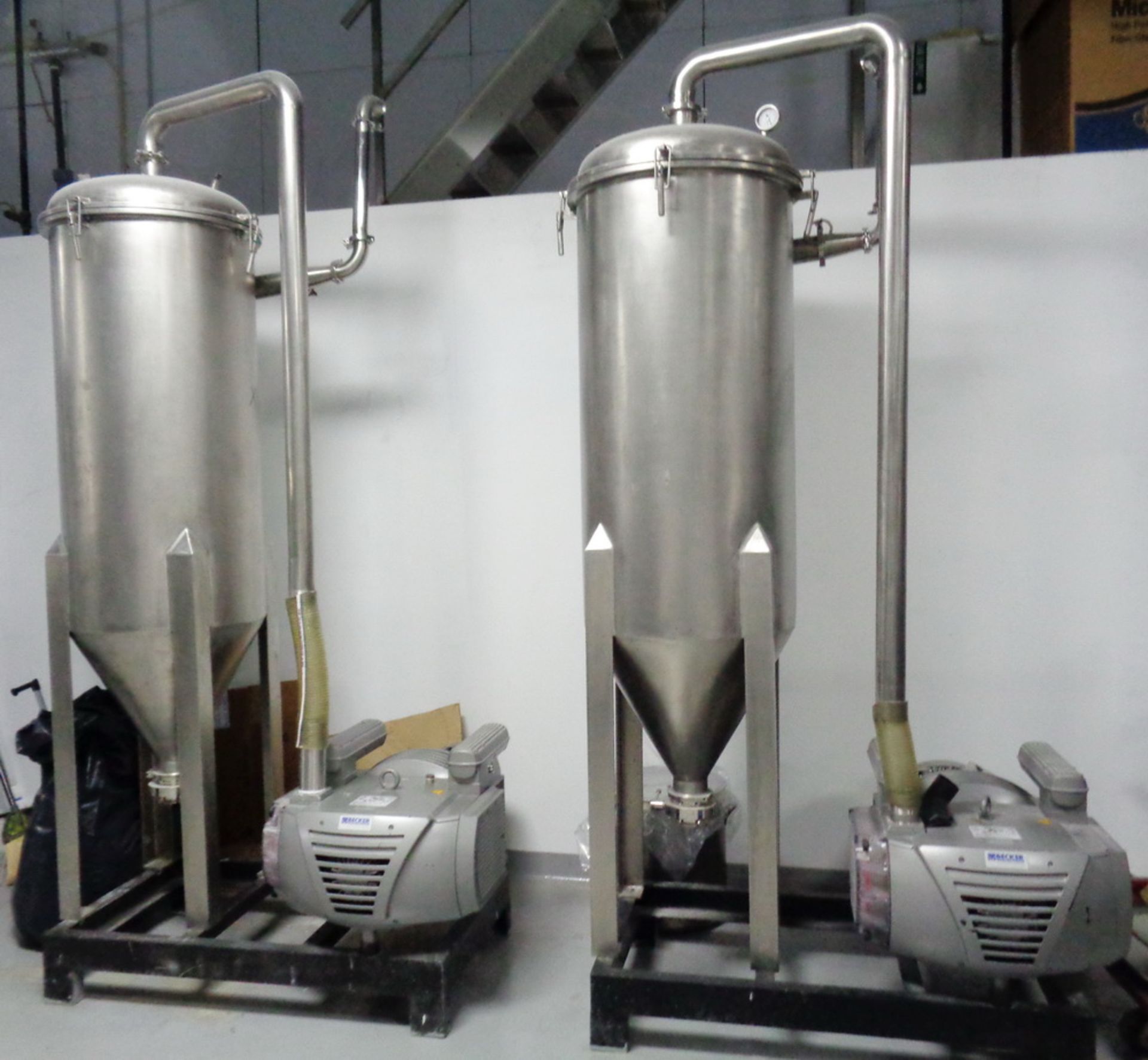 Unused Tapasya Vacuum Powder Transfer System w/ Becker Vacuum Pump, VTLF Series