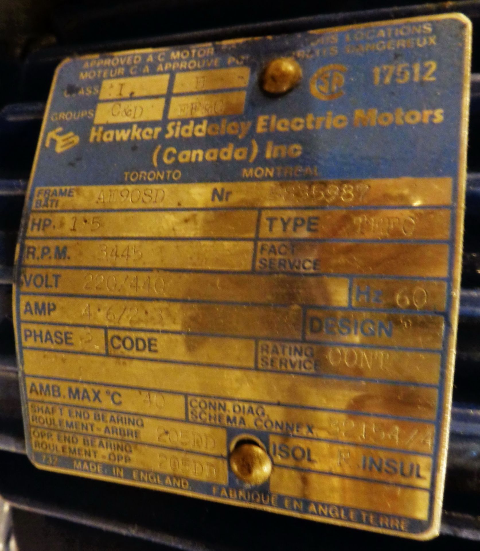 Silverson 1.5HP High Speed Homomixer, Model BX, S/N 2CM 1931 - Image 4 of 6