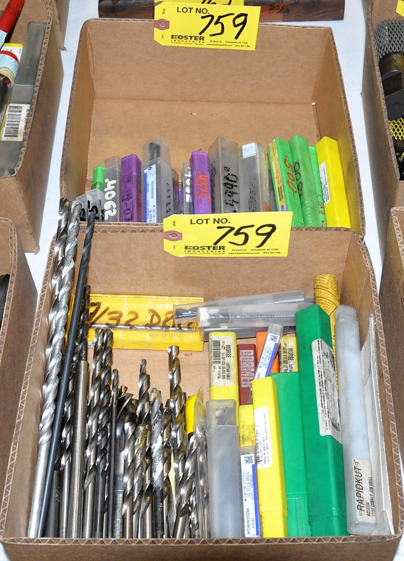 New Packaged Carbide and Standard Straight Shank Drills in (2) Boxes