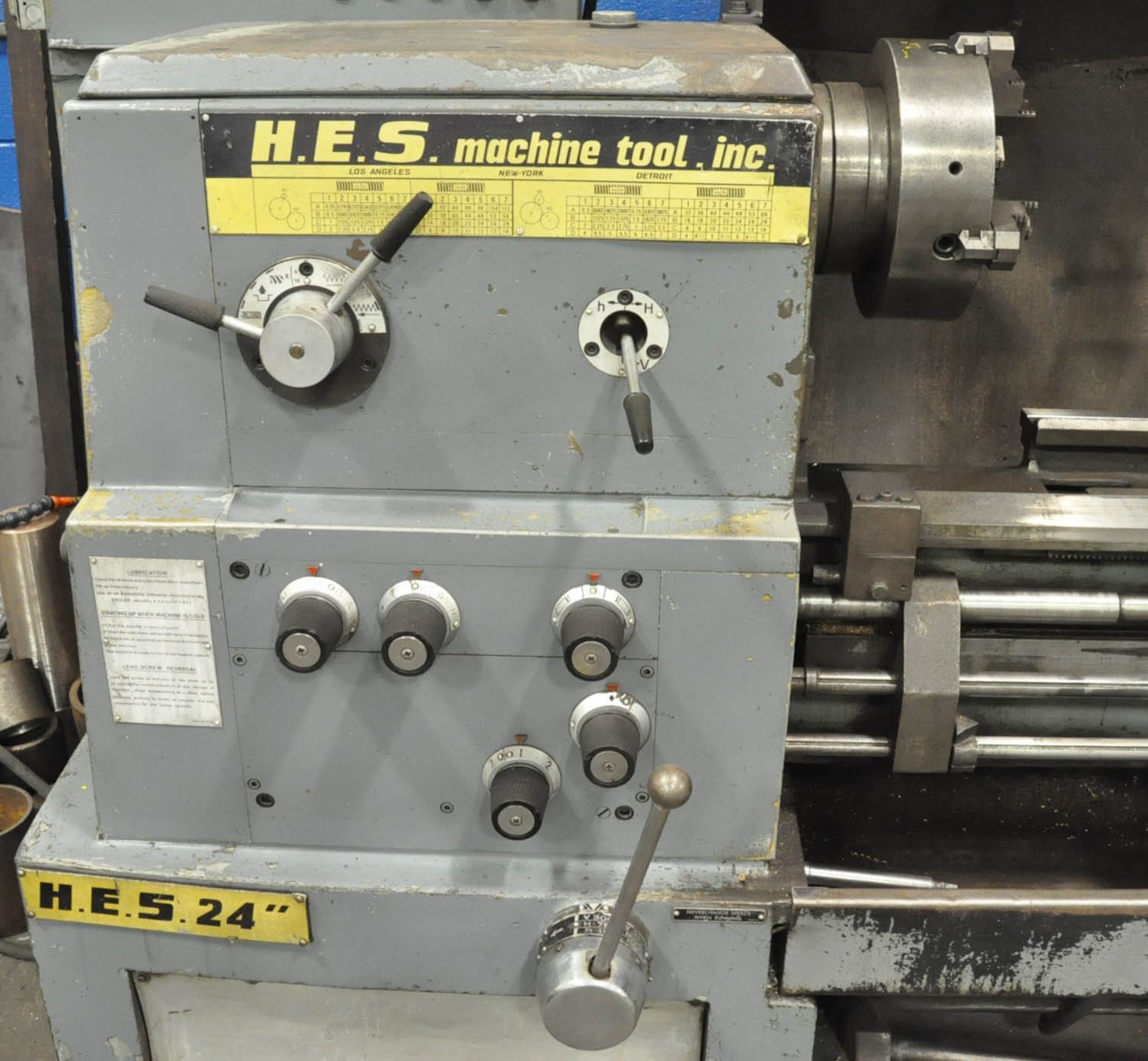 HES 24" x 80" x 16" Over Gap Capacity Geared Head Engine Lathe, with Quick Change Tool Post, - Image 3 of 4